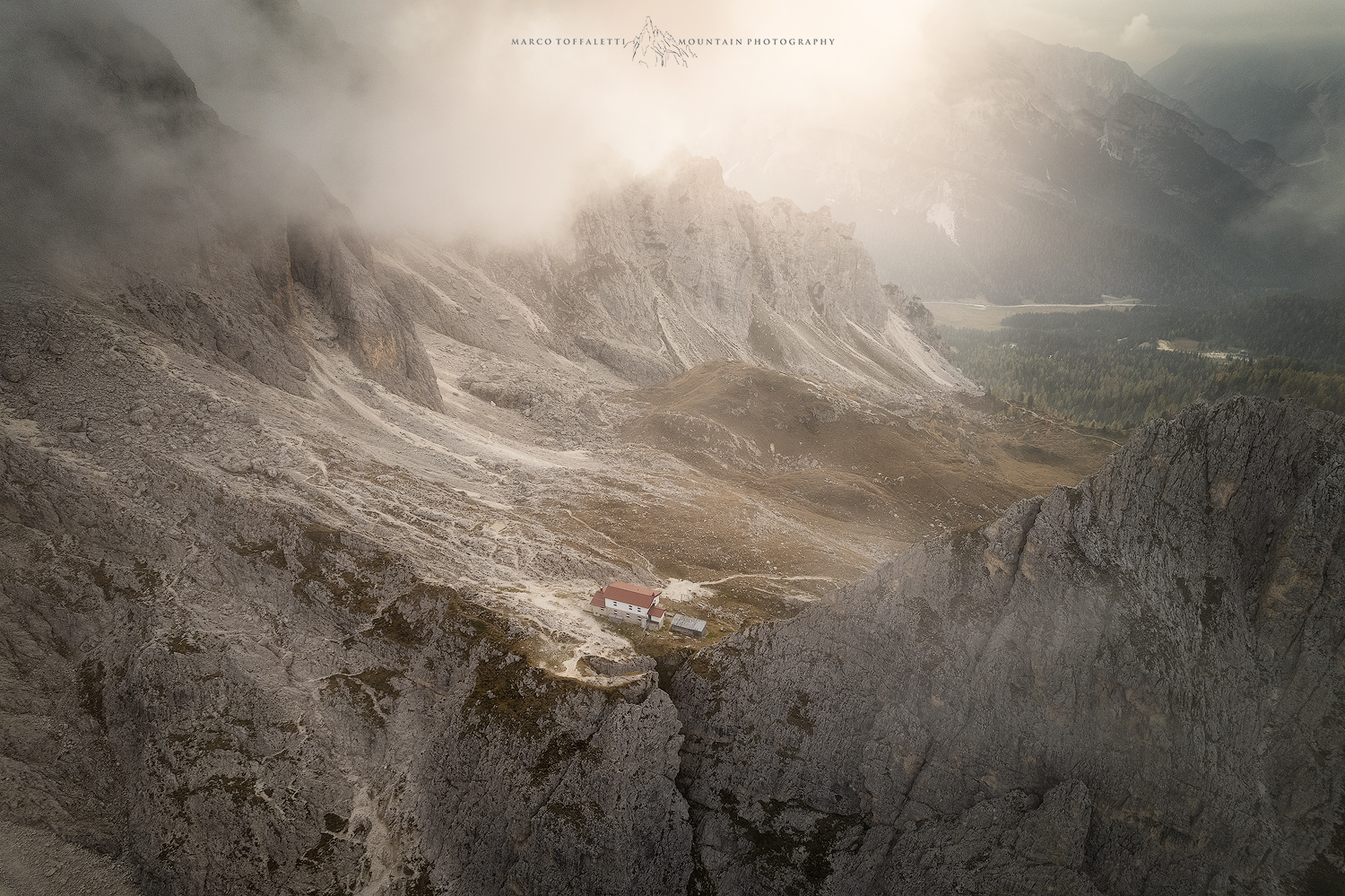 Flying above Dolomites