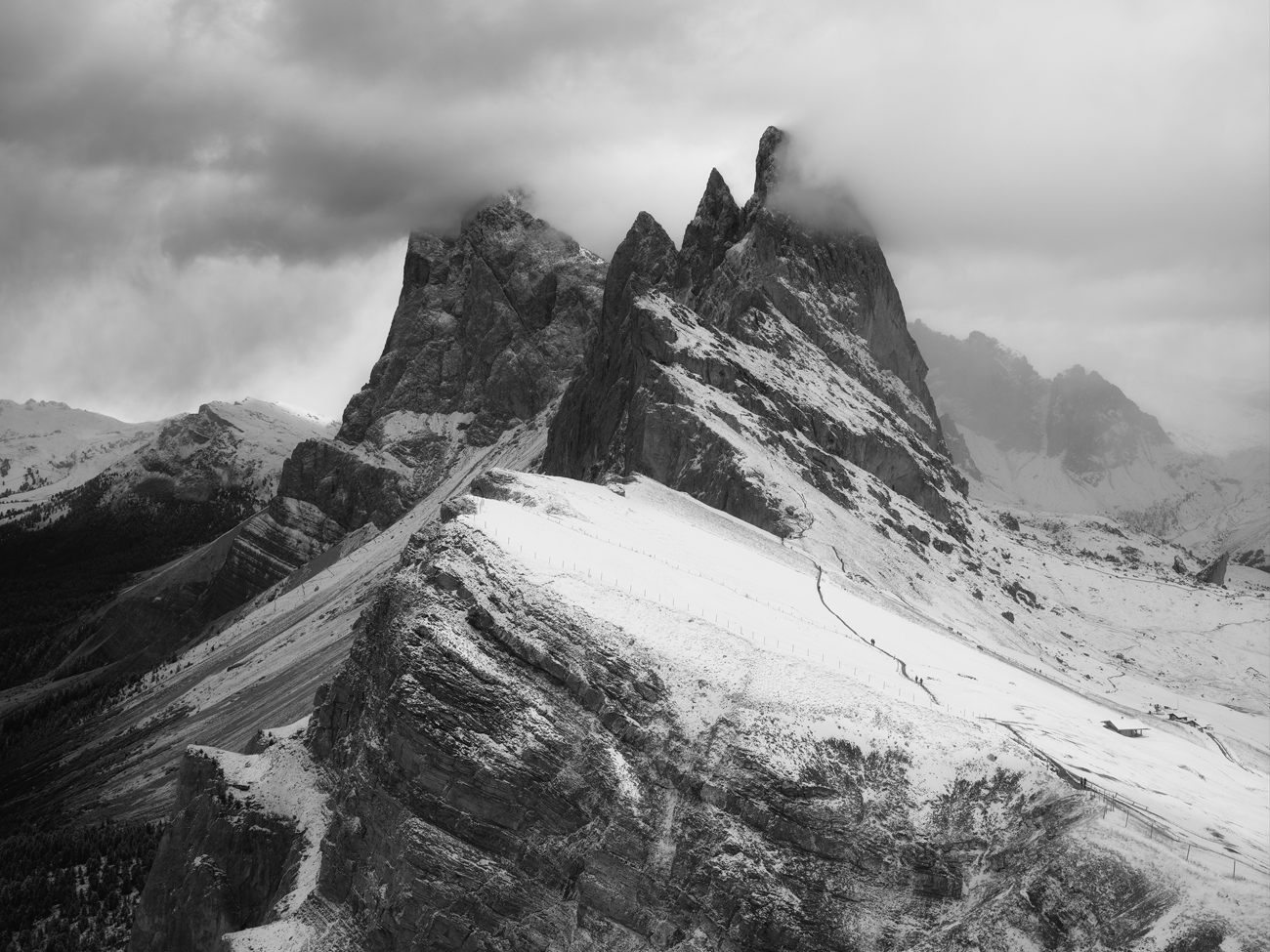 Seceda nella tempesta