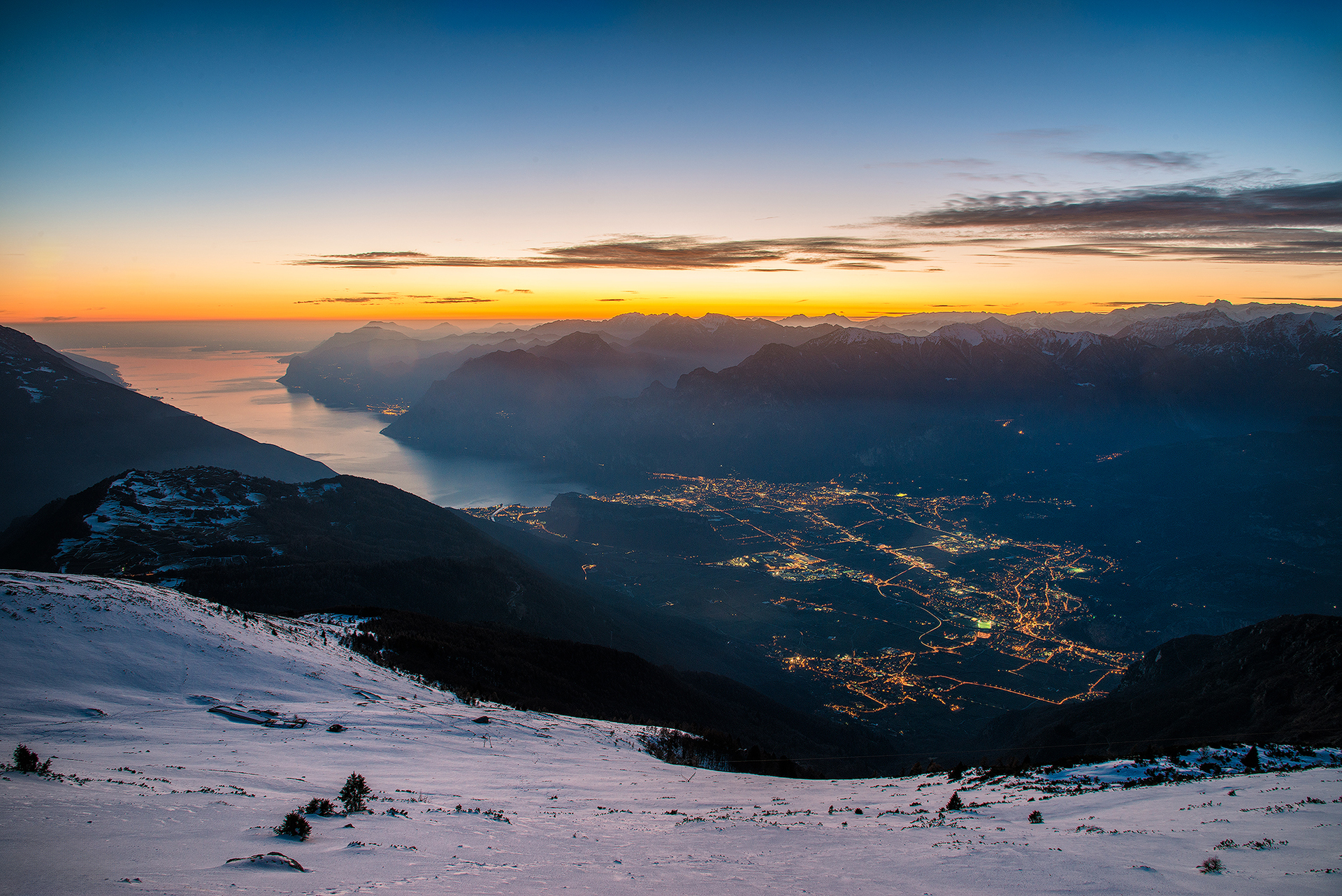 Evening falls over the valley.