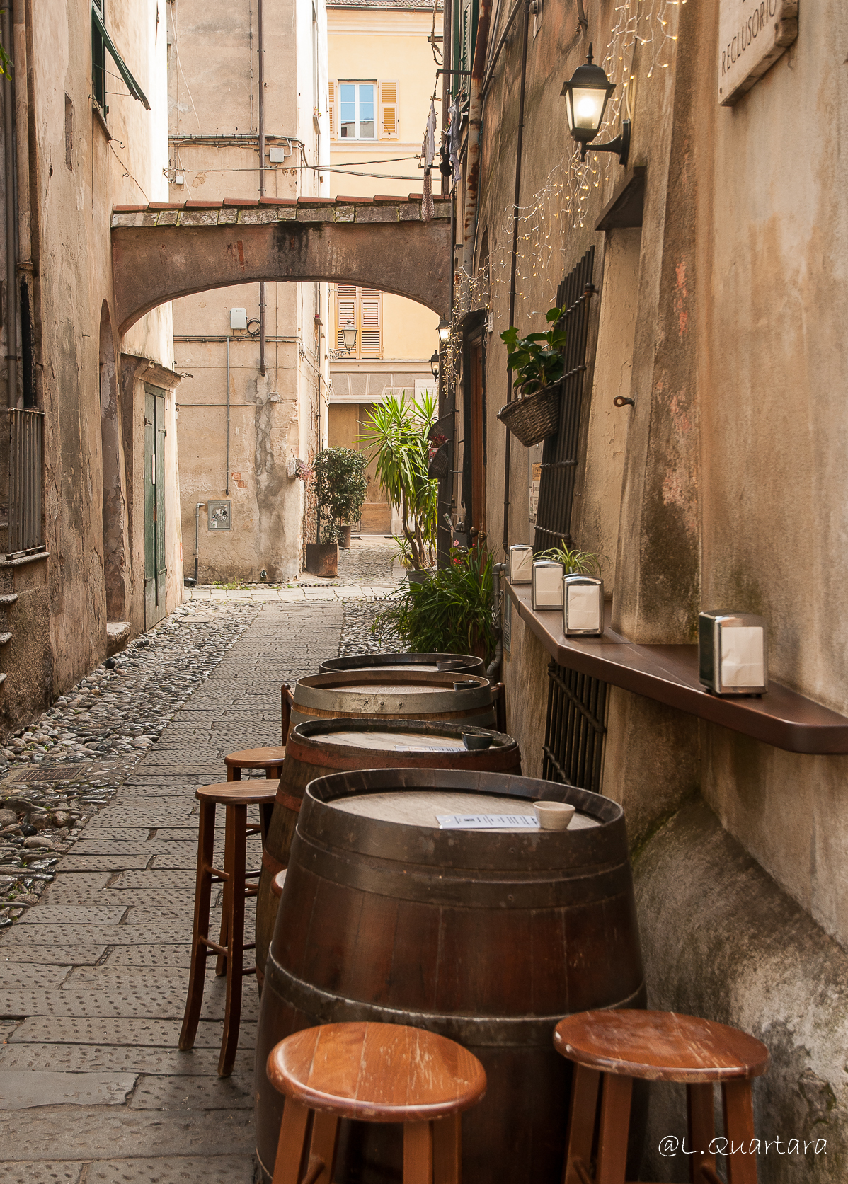 Through the streets of the village, among the bubbling of th...