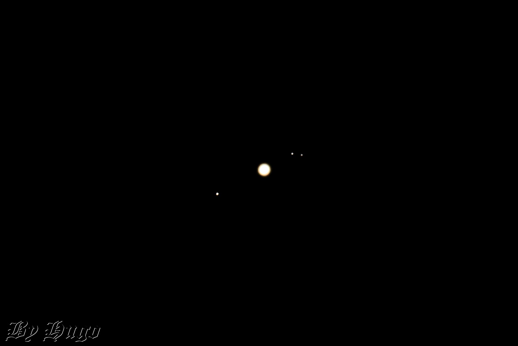 Jupiter and some of its moons