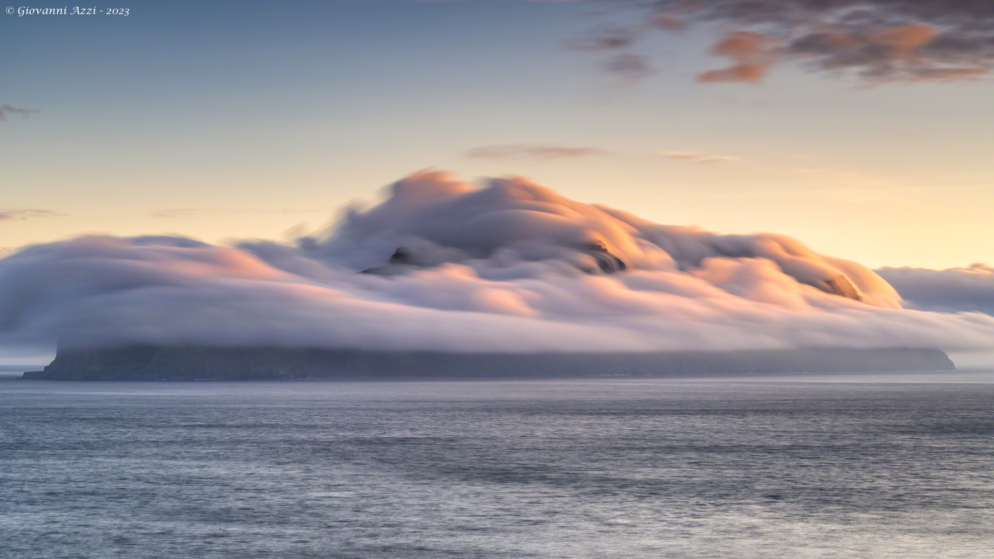 The island and the clouds