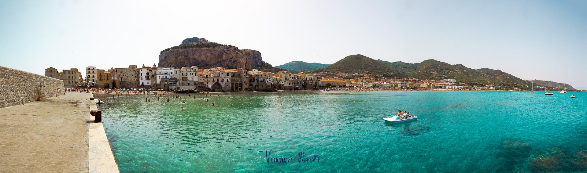 Overview Port of Cefalu Sicily