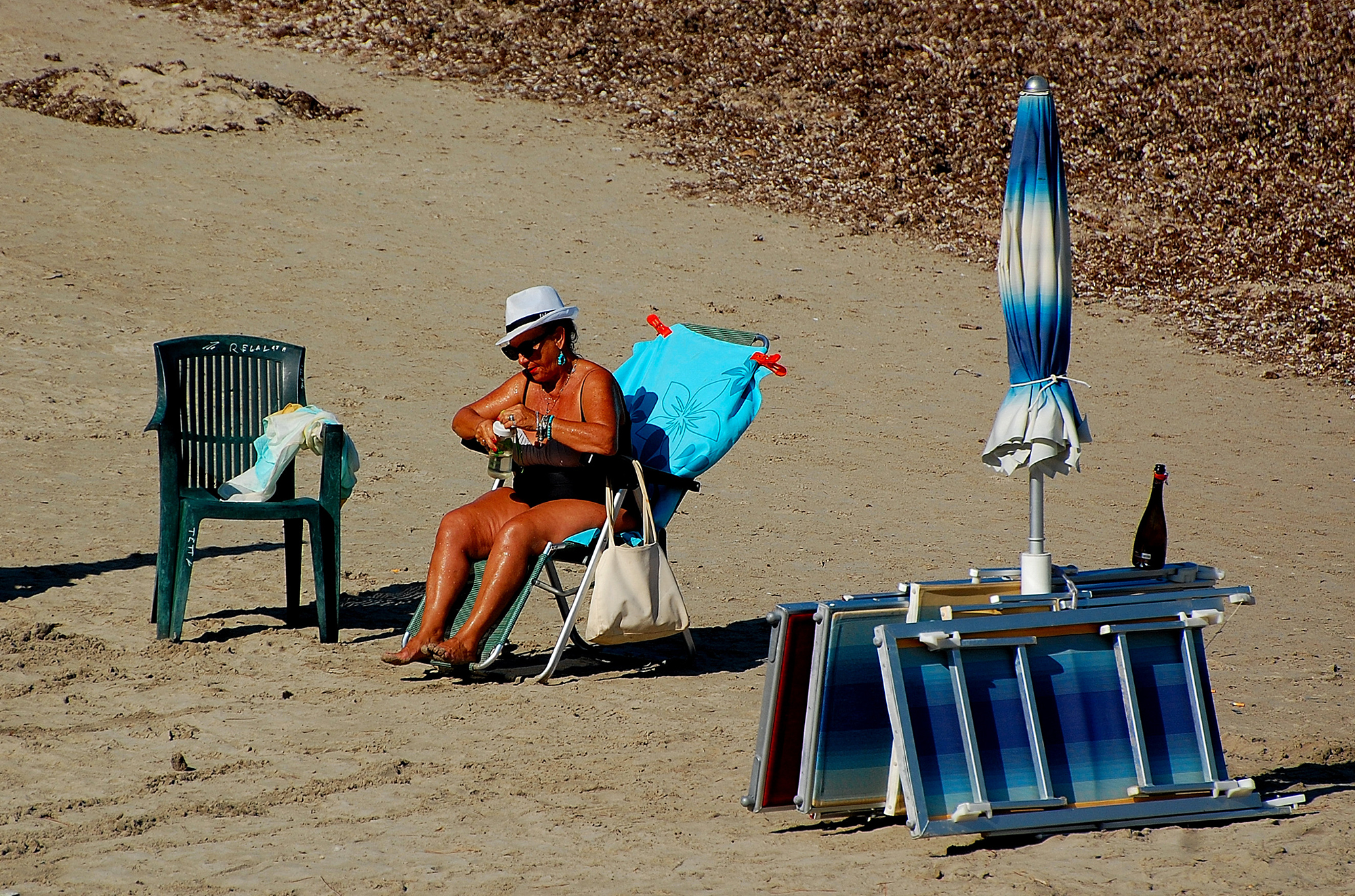 There are those who tan during the day and those who get dru...