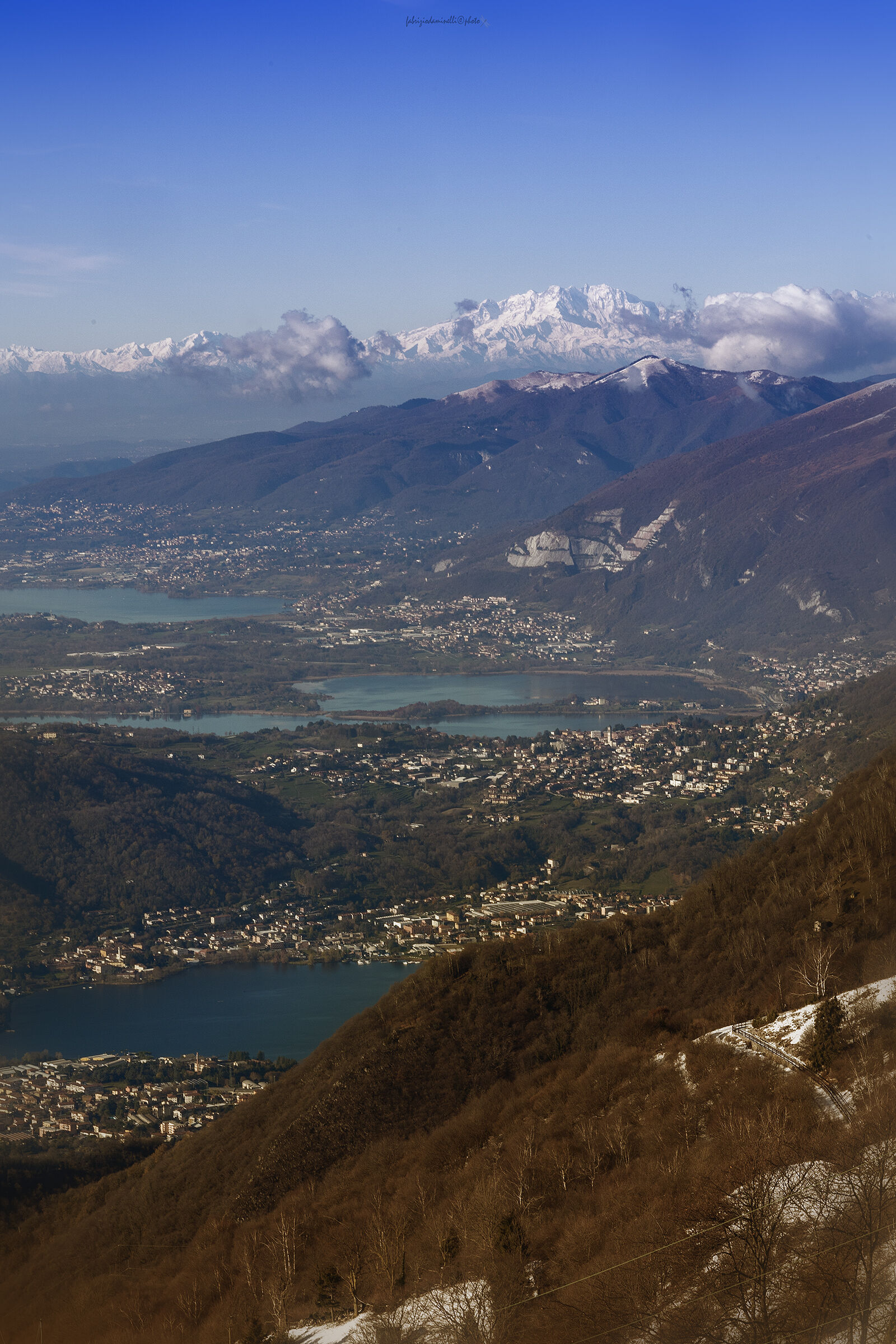 and the imposing Monte Rosa stands out,
