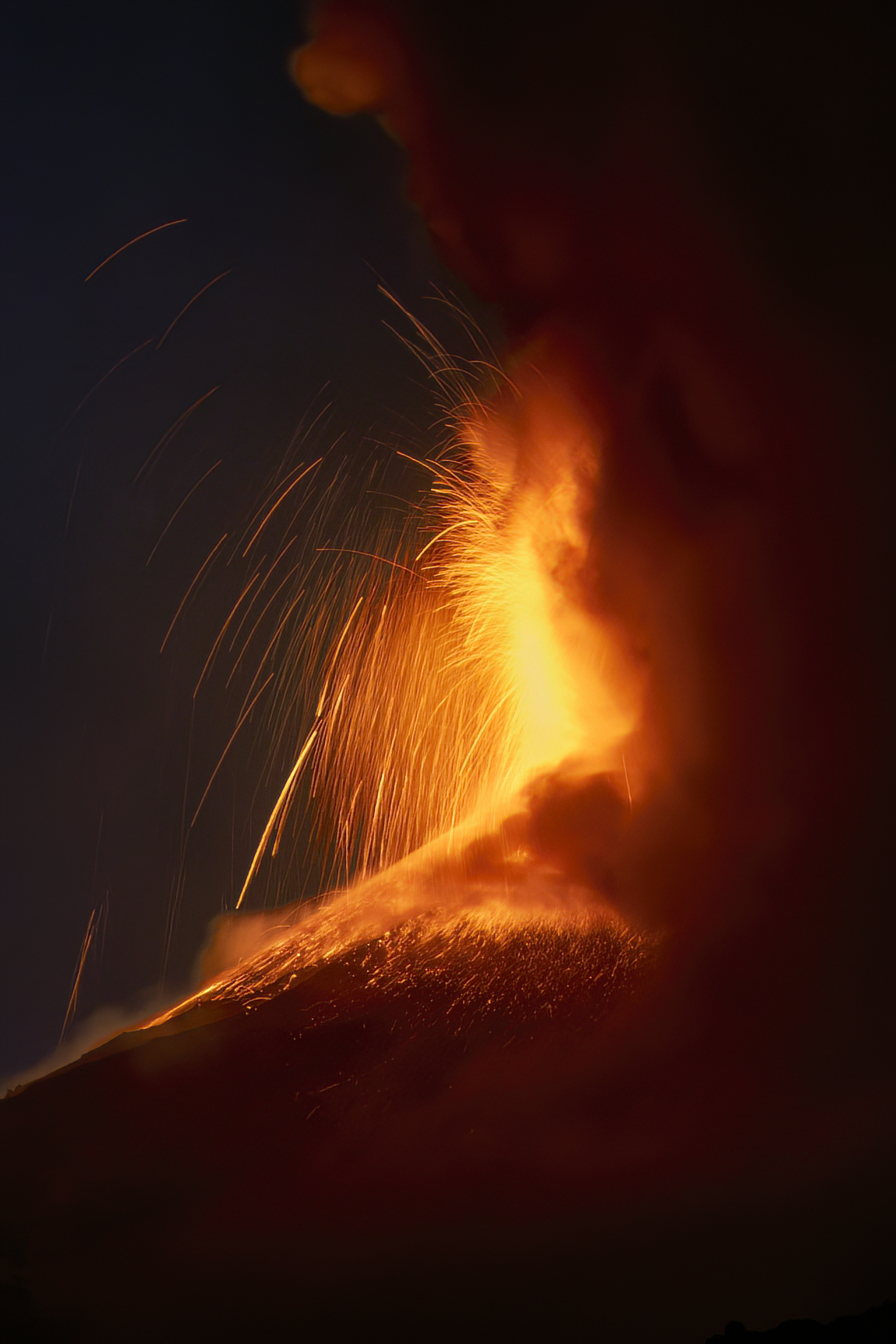 Etna Paroxysm Vertical CloseUp