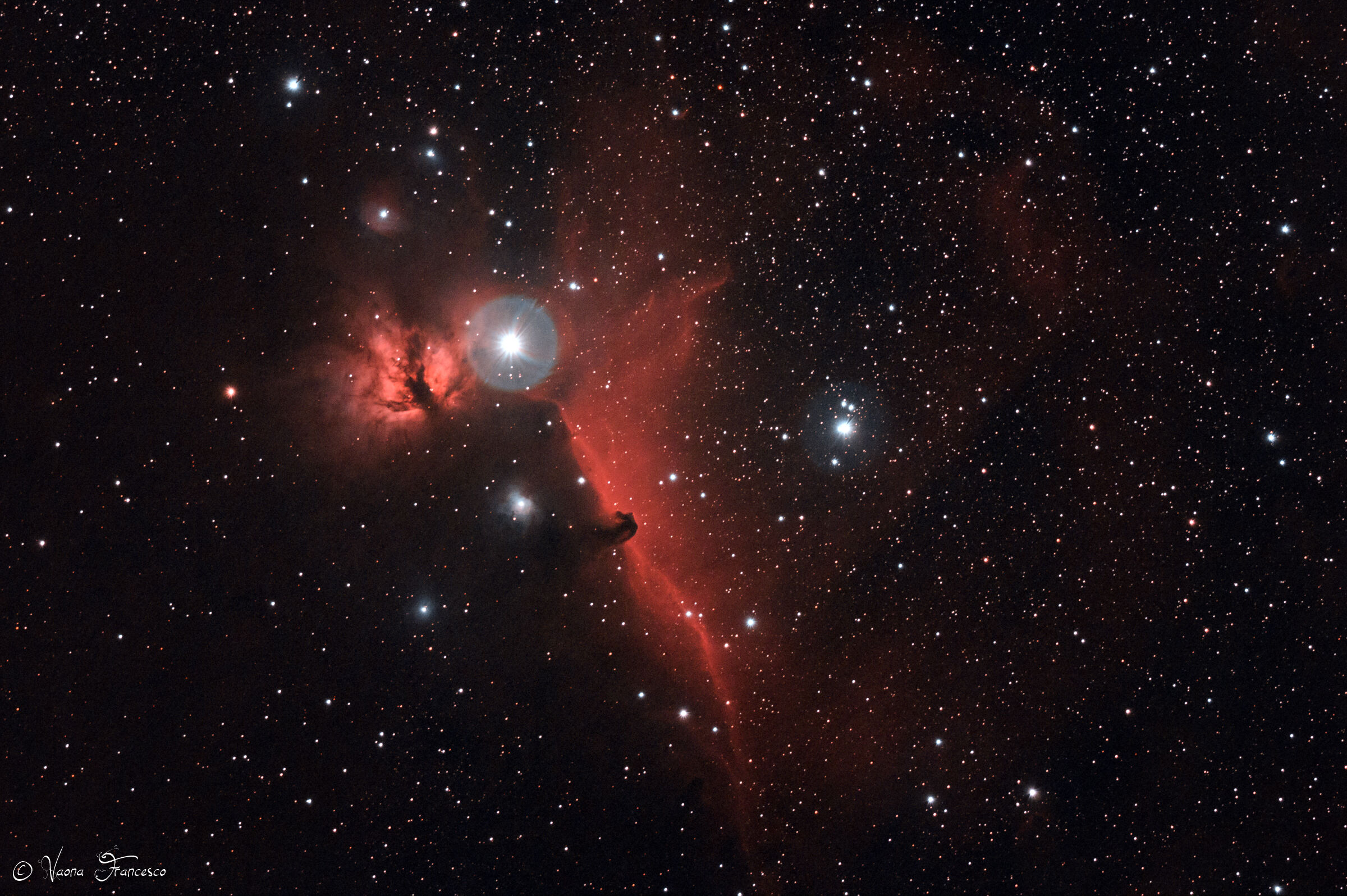 Horsehead Nebula and Flame Nebula