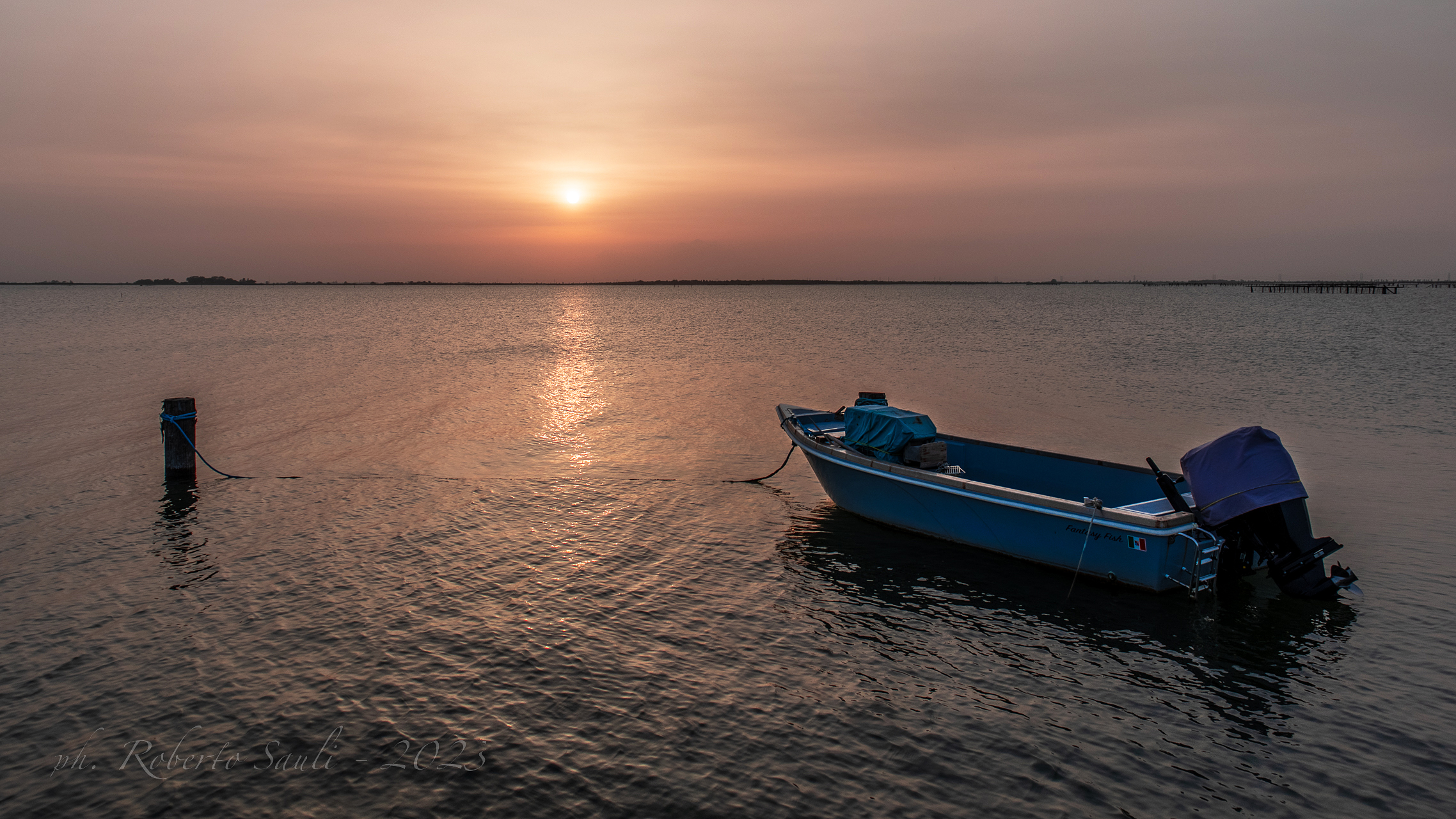 Tramonto "soft" alla sacca degli Scardovari