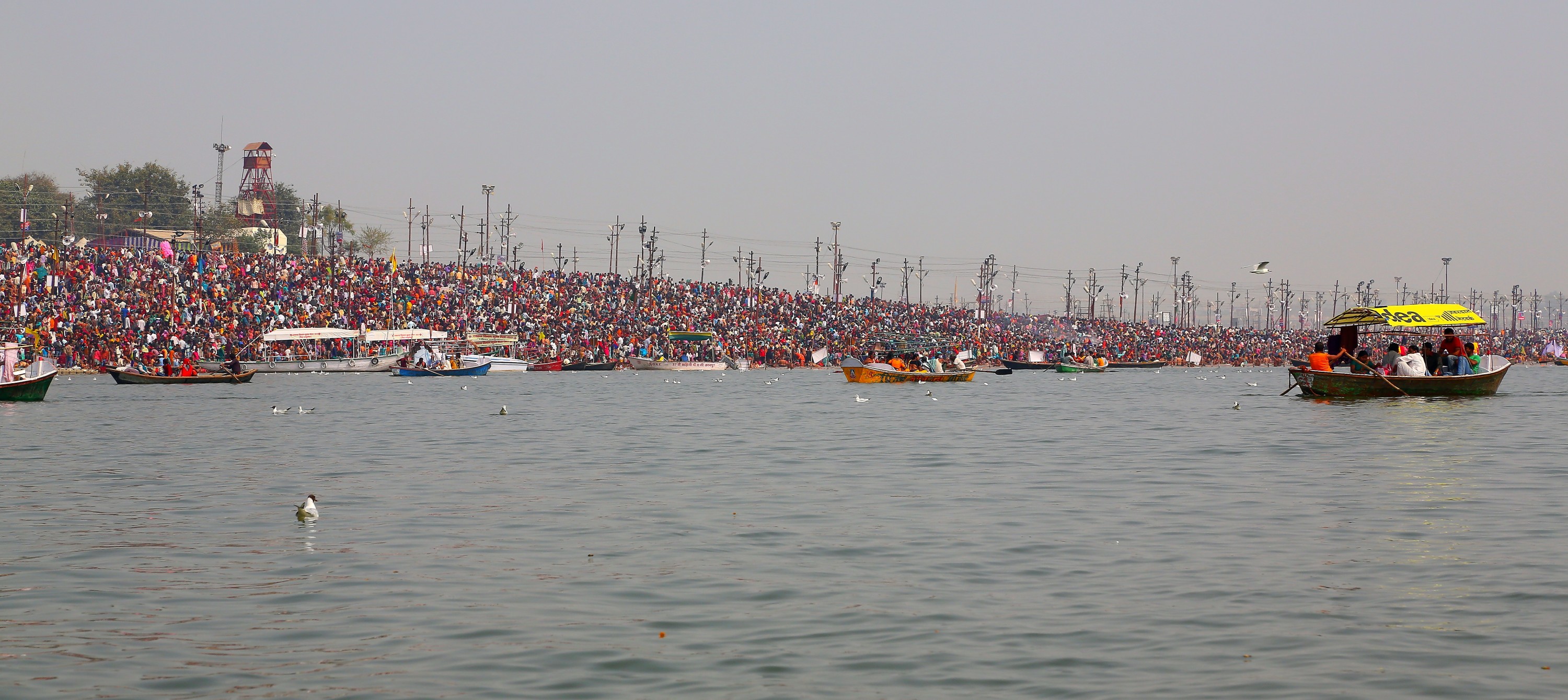 Kumbh Mela from the river Yamuna