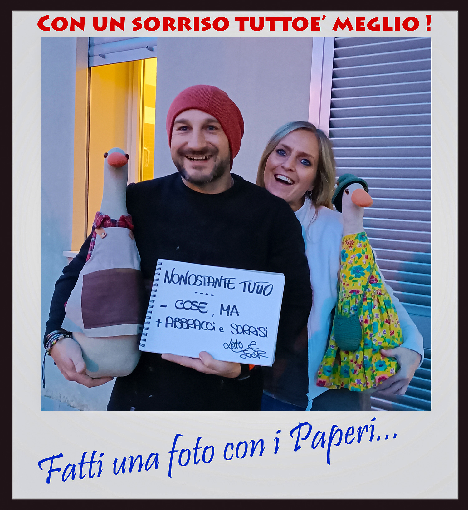 #unsorrisodopolalluvione (with Giacomo and Letizia)