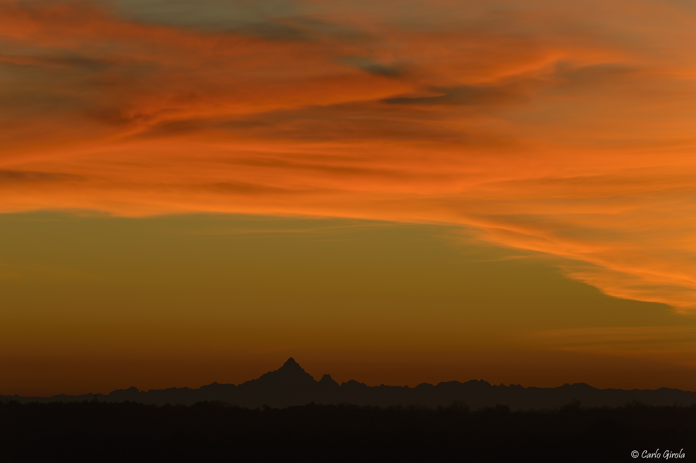Monviso in tonight's sunset