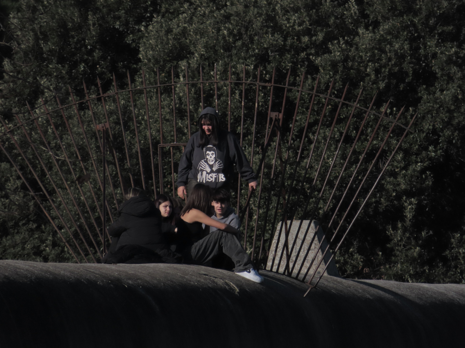 Boys on the aqueduct