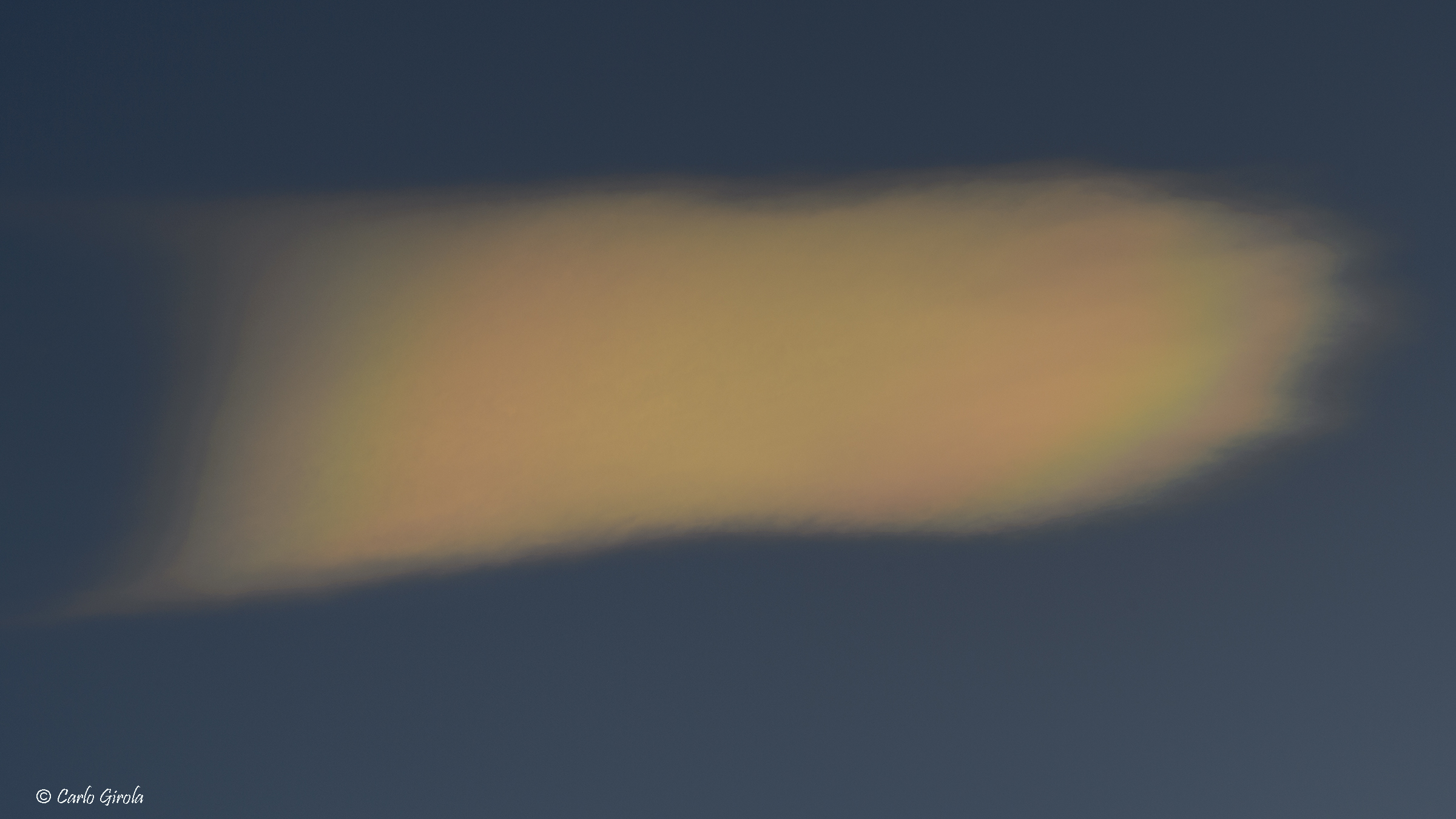 Iridescent cloud in yesterday's sunset