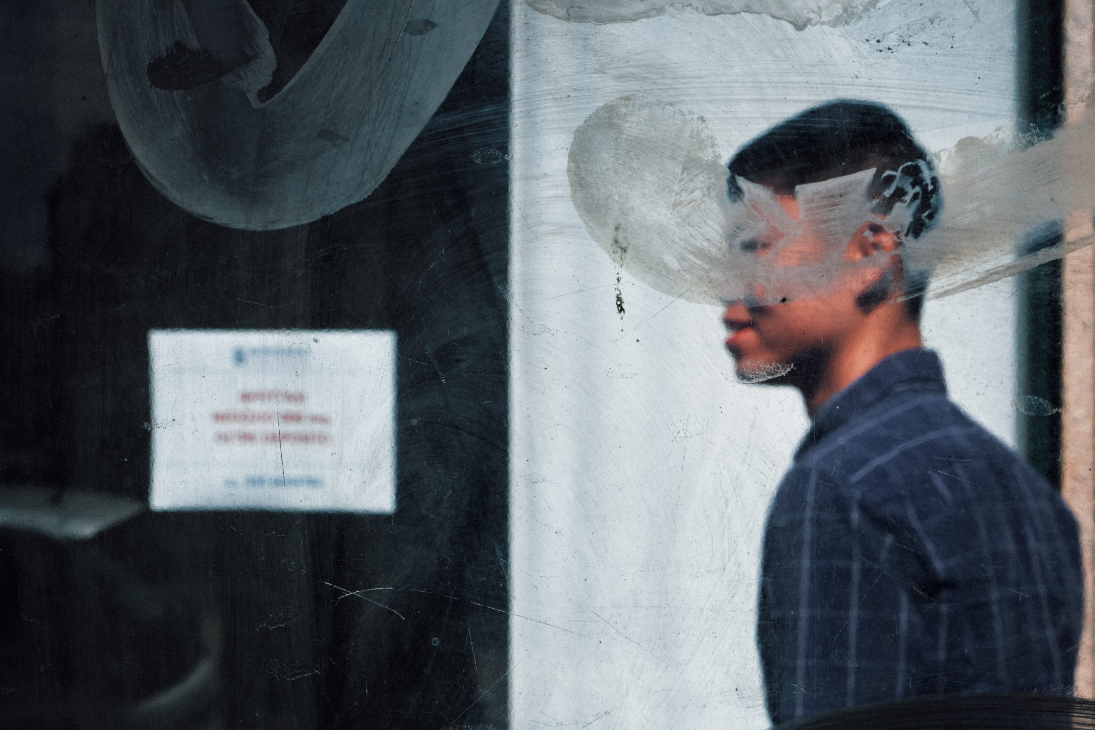 Passing through the dirty glass