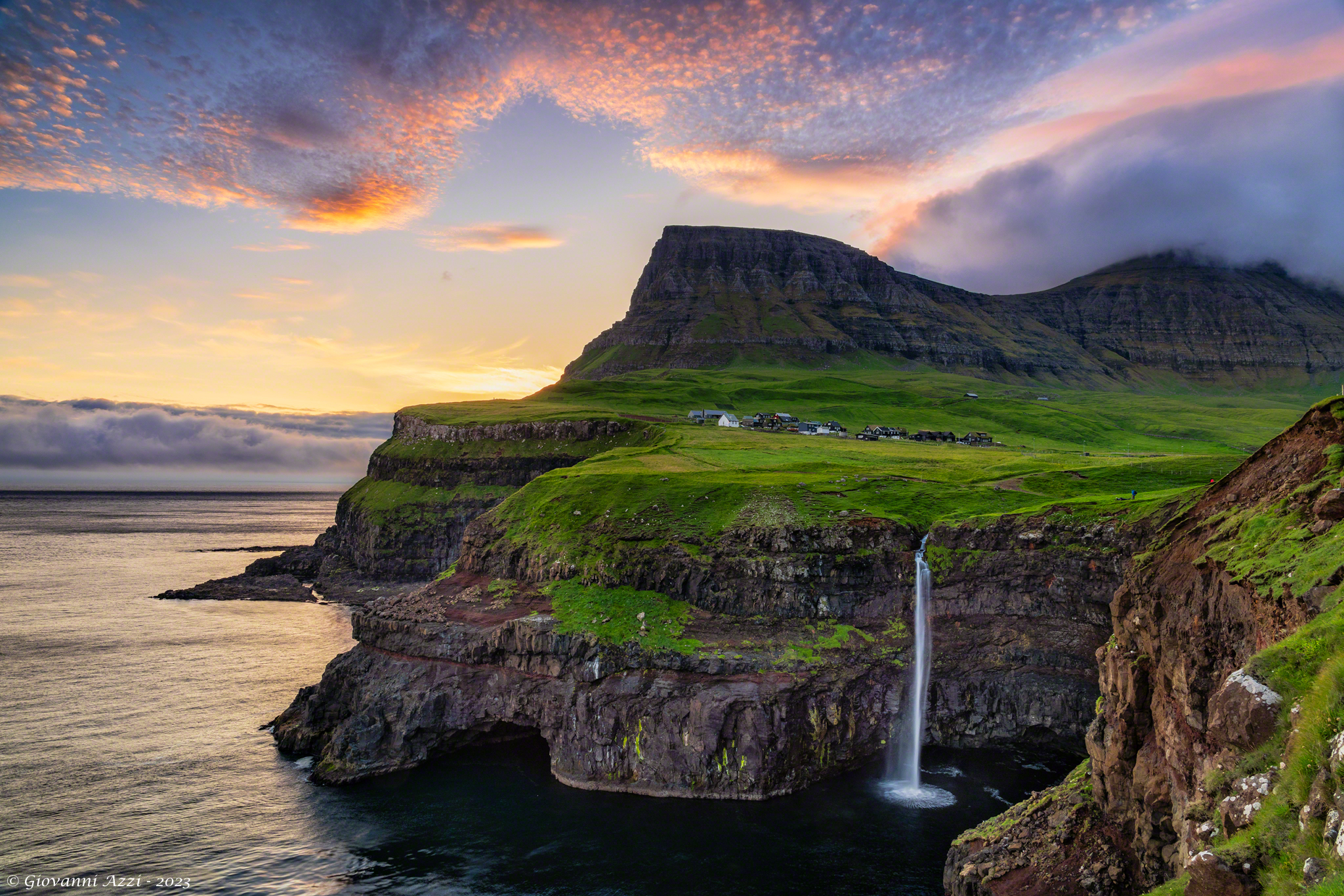 Sunset in Gásadalur