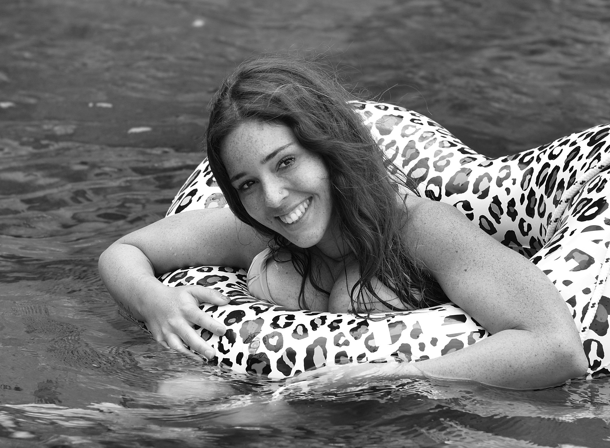 A day at the beach in black and white...