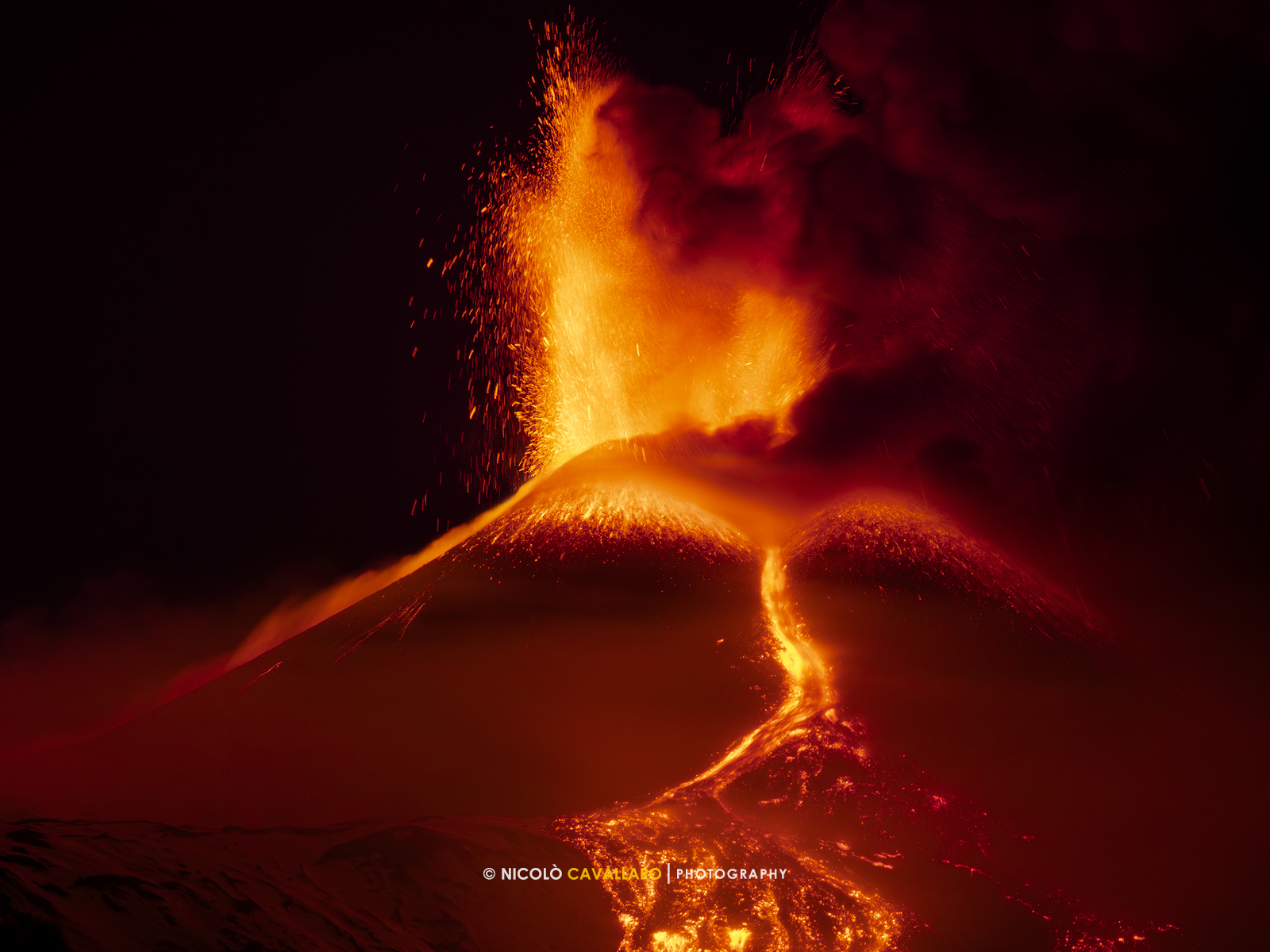 Etna - Eruzione 1 Dicembre 2023