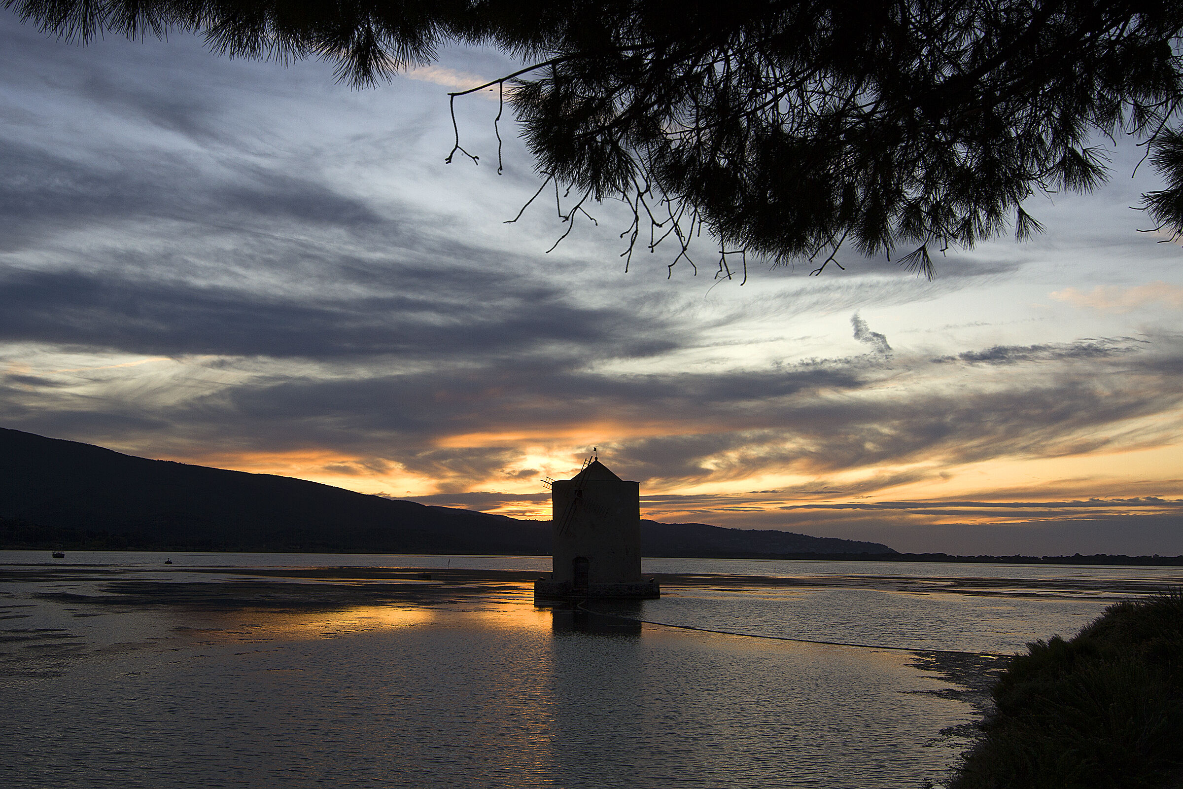Tramonto mulino - Laguna di Orbetello