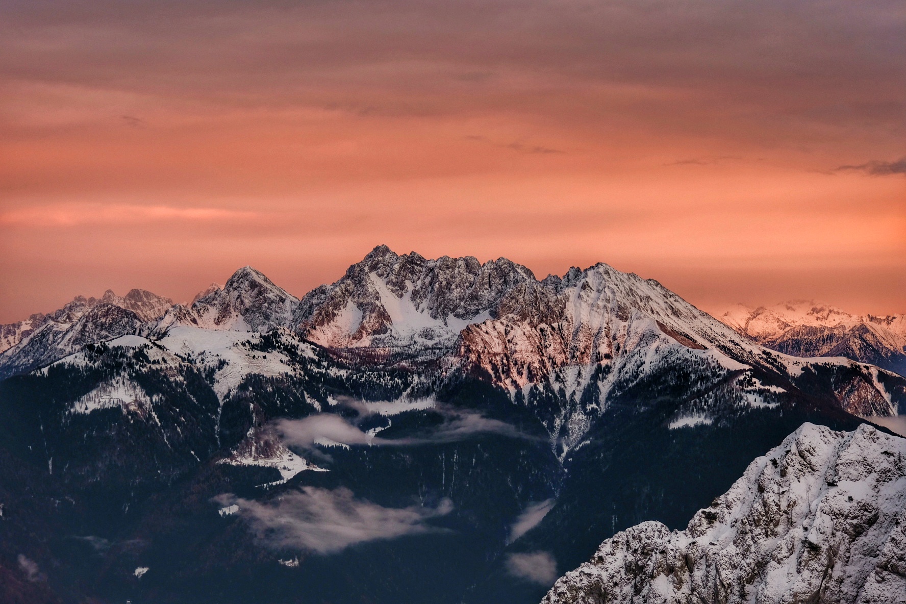 Sunset from Rifugio Albani