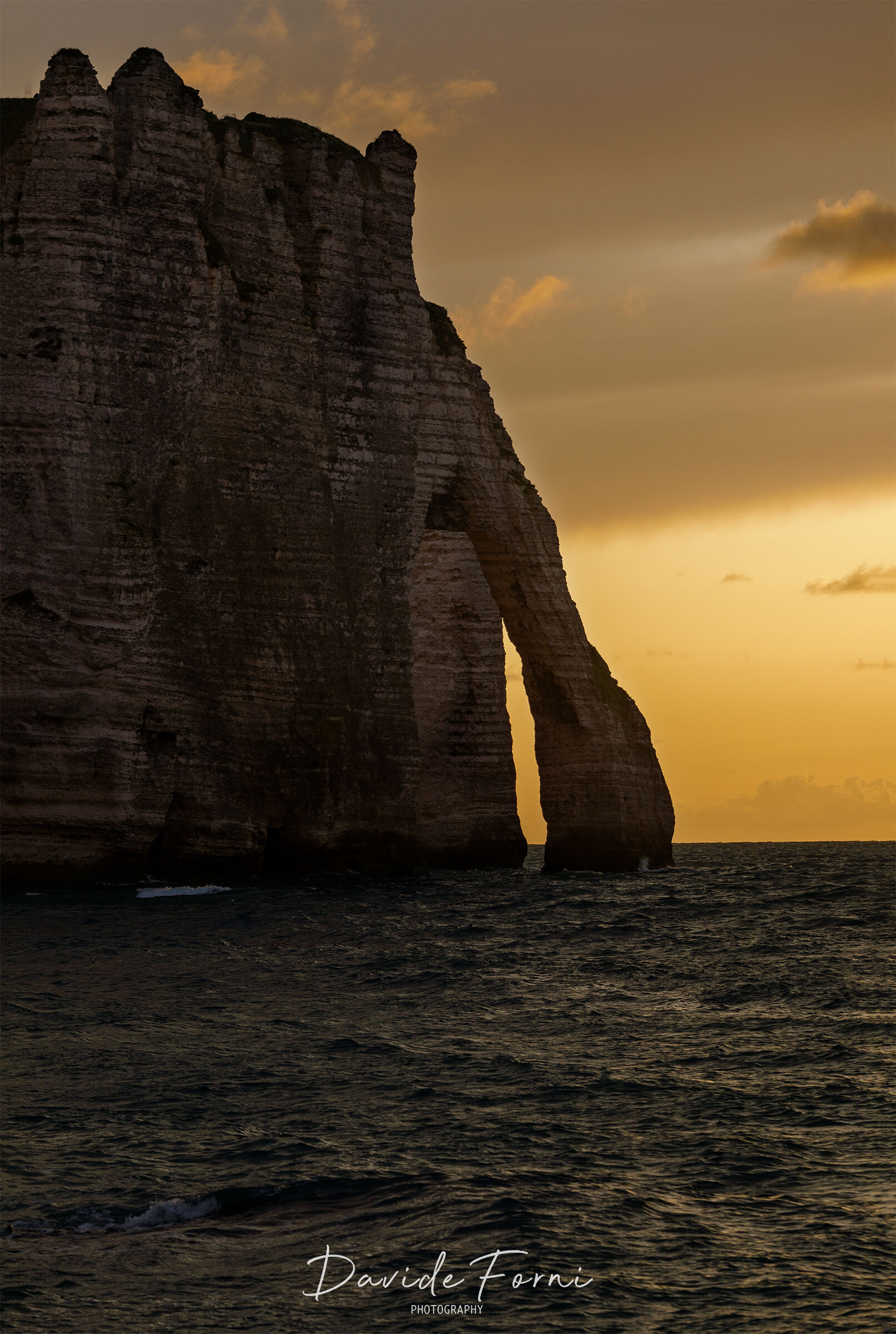 Summer sunset in Etretat