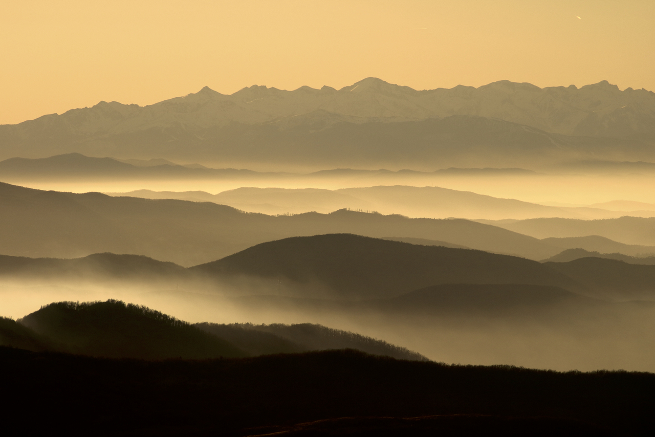 Tramonto dal monte Tobbio