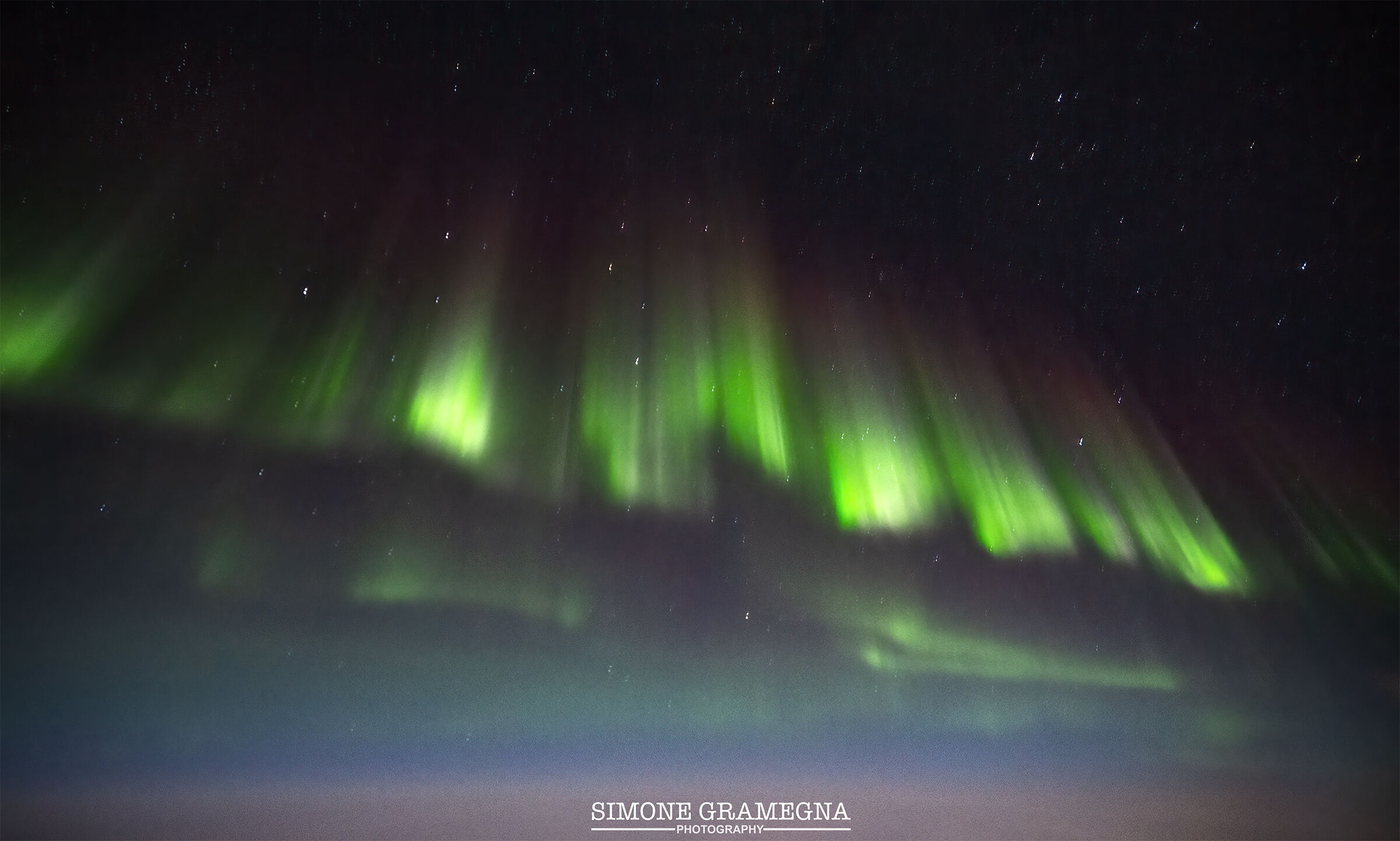 Aurora Boreale in volo alla latitudine 72 Nord