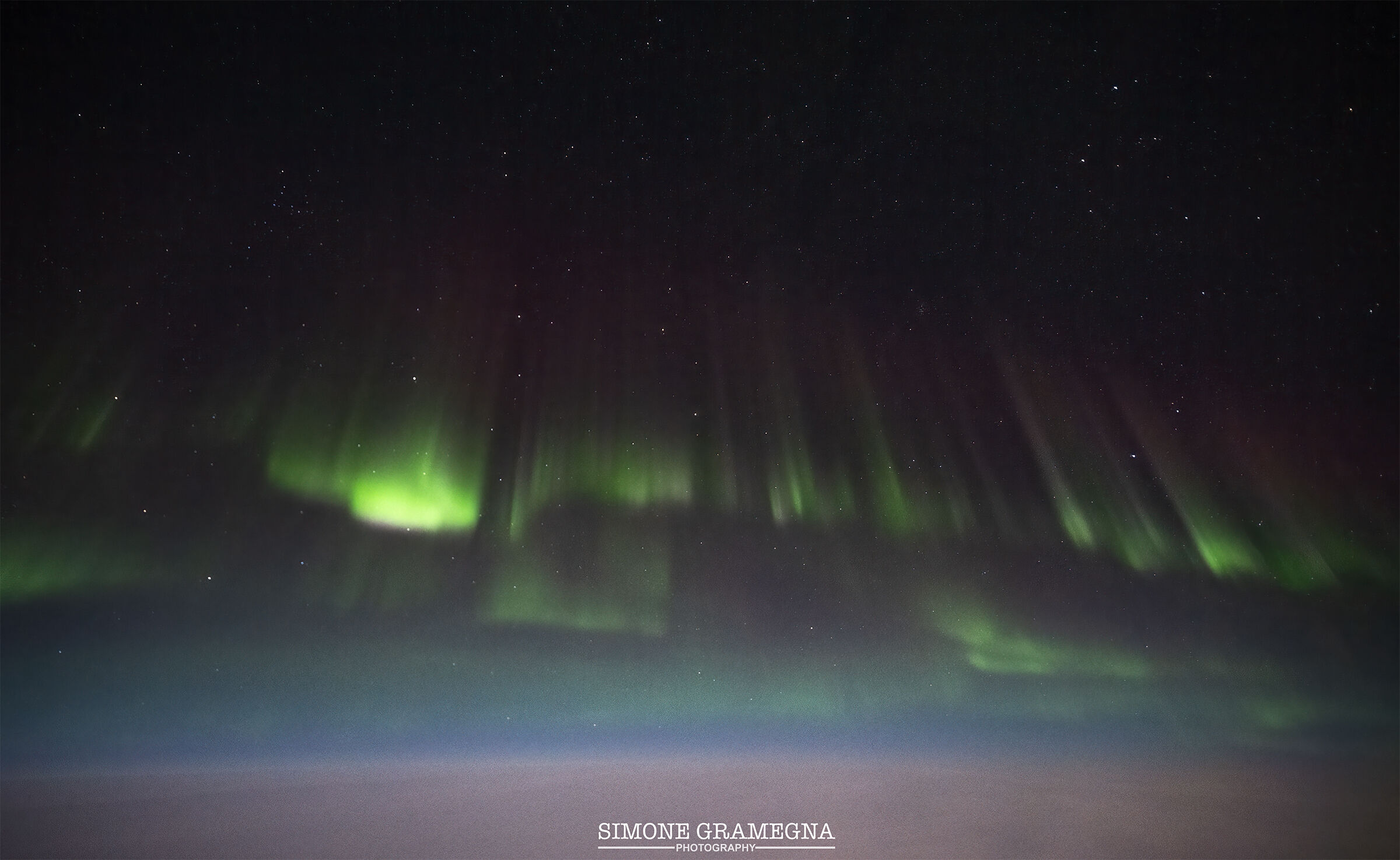 Aurora Boreale in volo alla latitudine 72 Nord