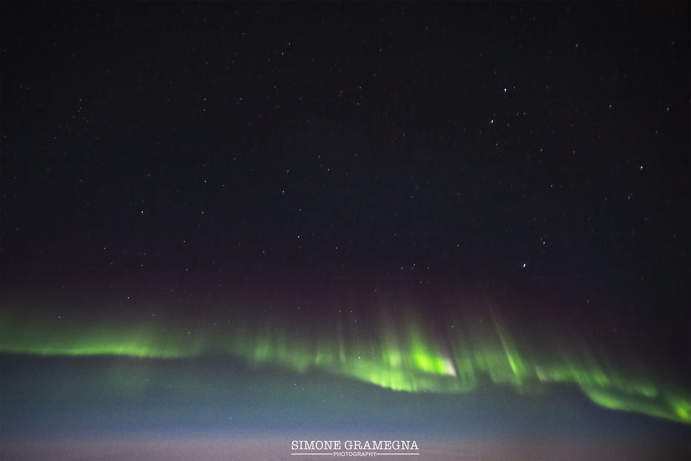 Aurora Boreale in volo alla latitudine 72 Nord