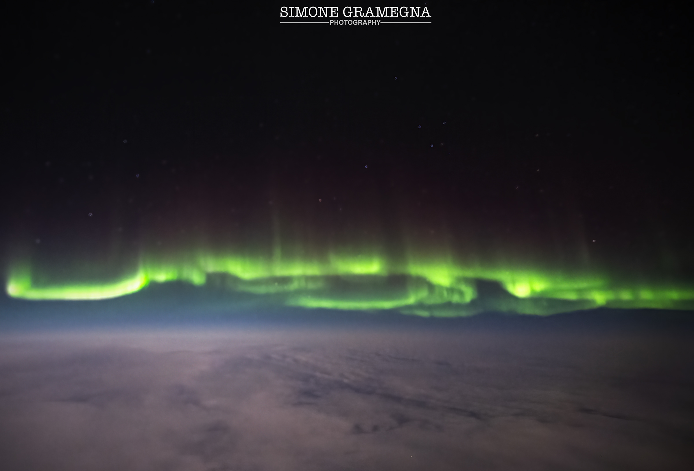 Aurora Boreale in volo alla latitudine 72 Nord