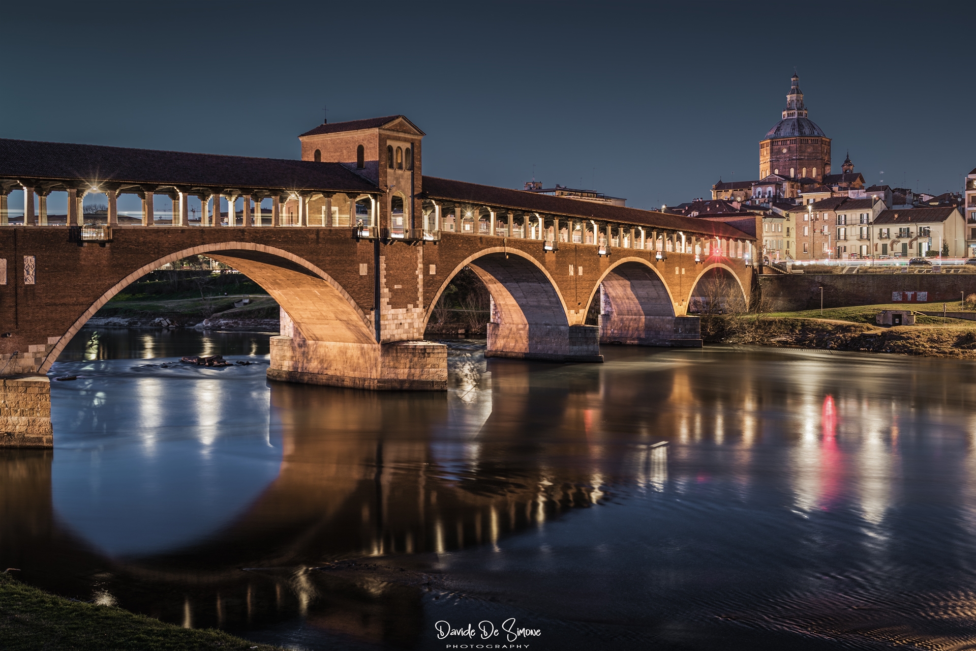 Pavia, ponte coperto.