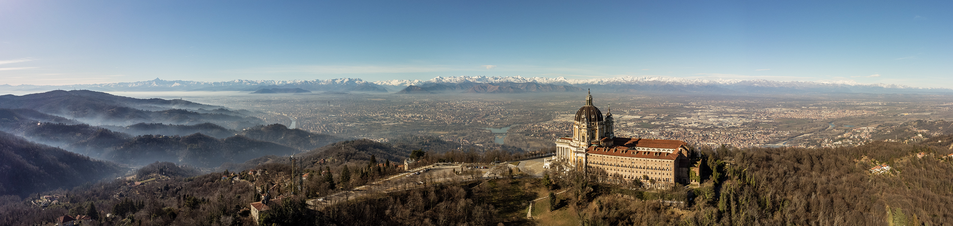 Basilica of Superga, Turin and the Alps