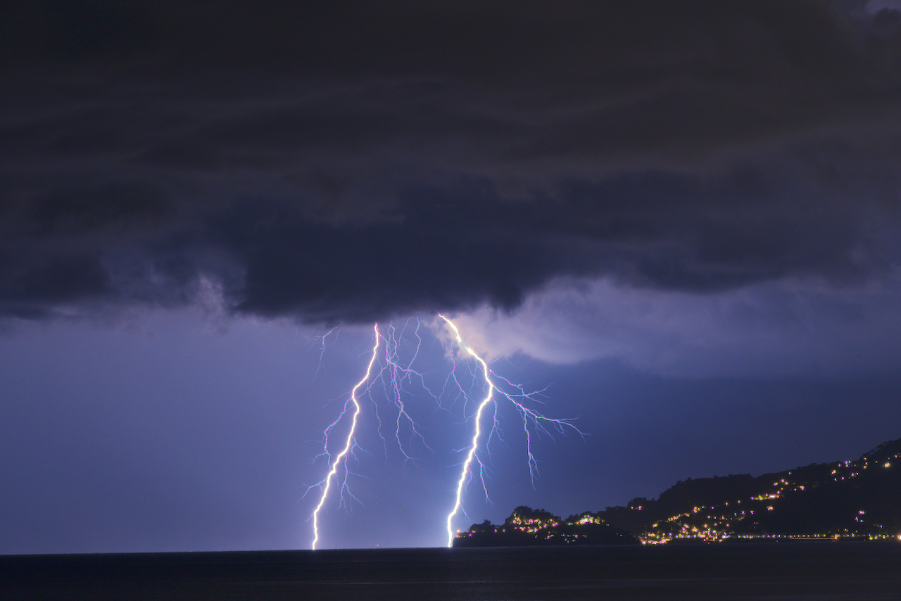 Lightning on the Portofino Promontory