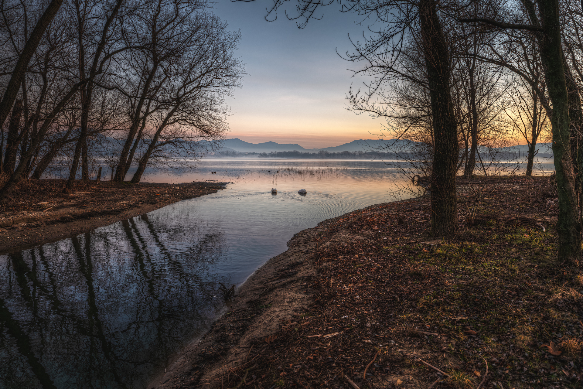 Winter landscape, Arona, Lake Maggiore