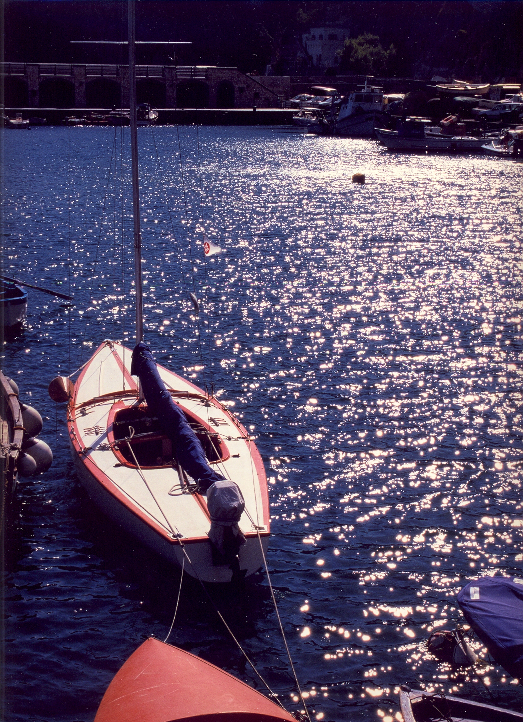 Boat with reflections