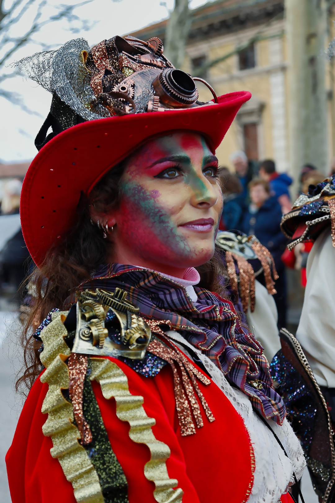 Particolare gradevole del corteo in maschera