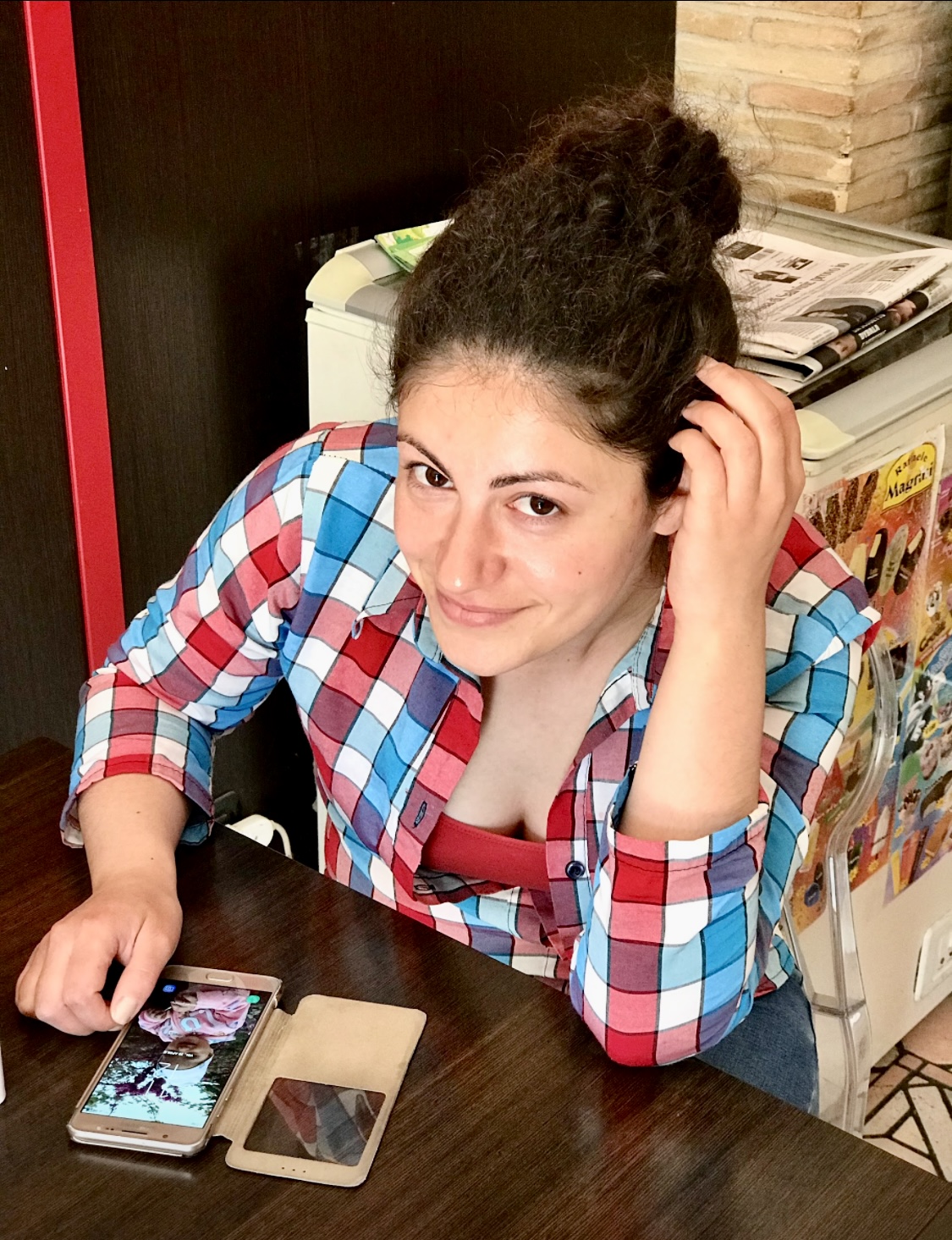 La barista supplente.