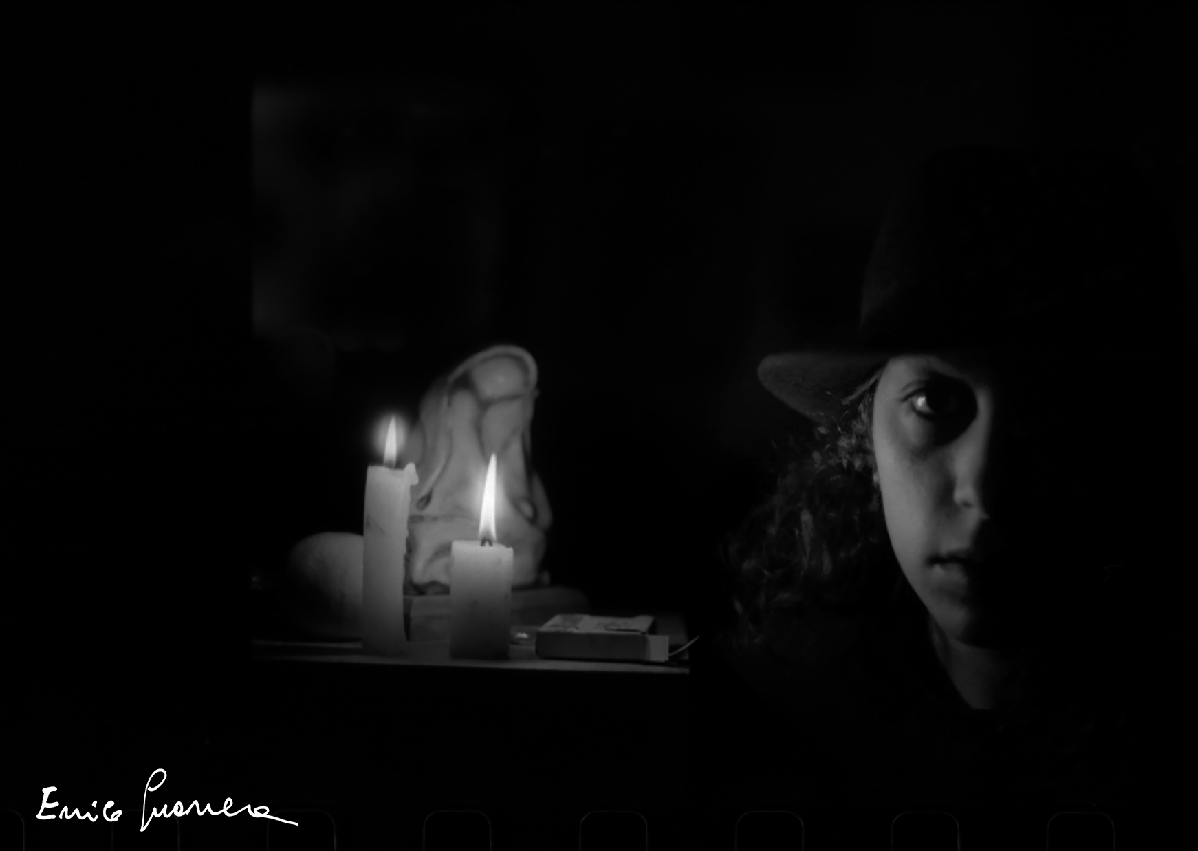 The two candles and a face