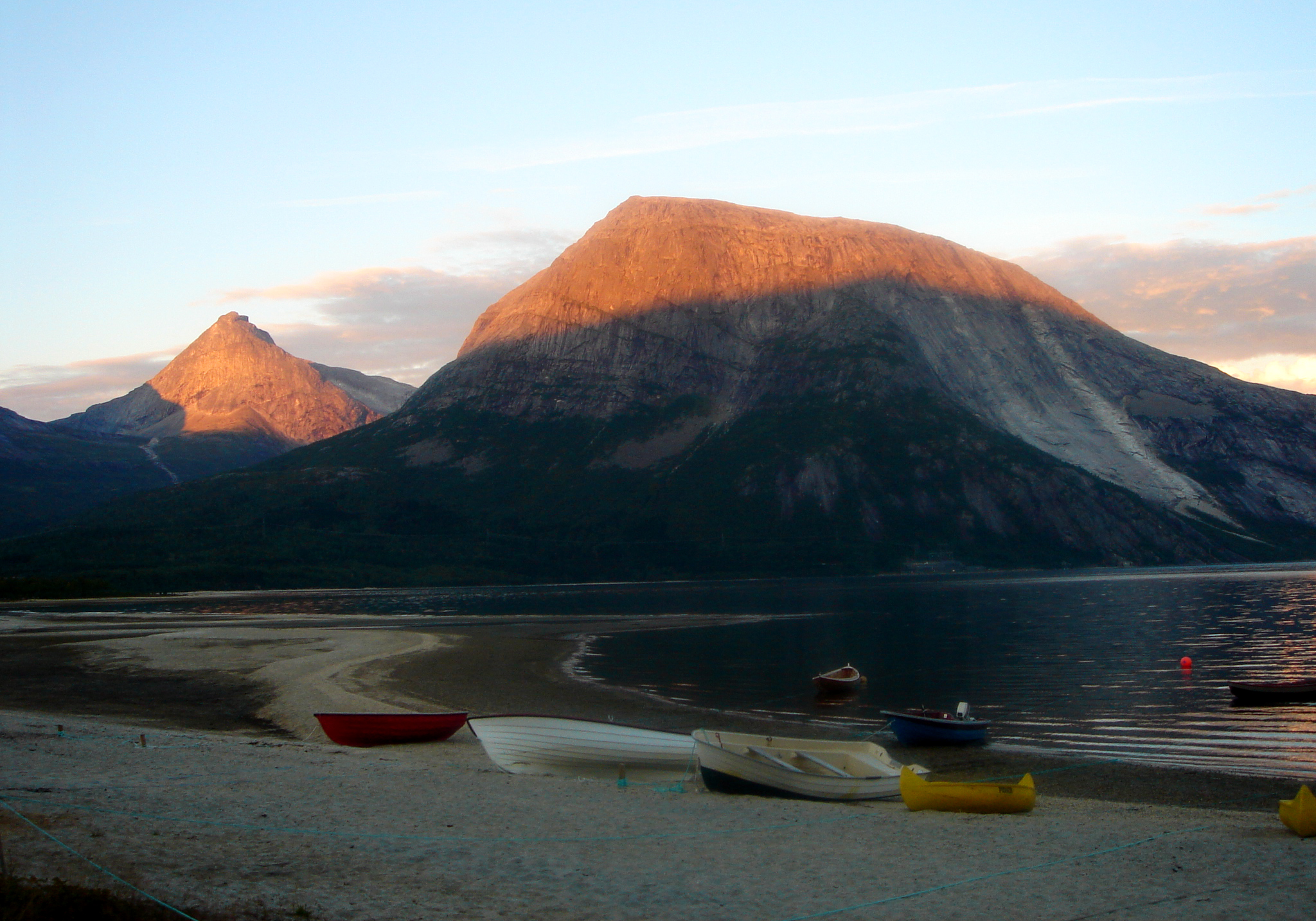 Lake with beach