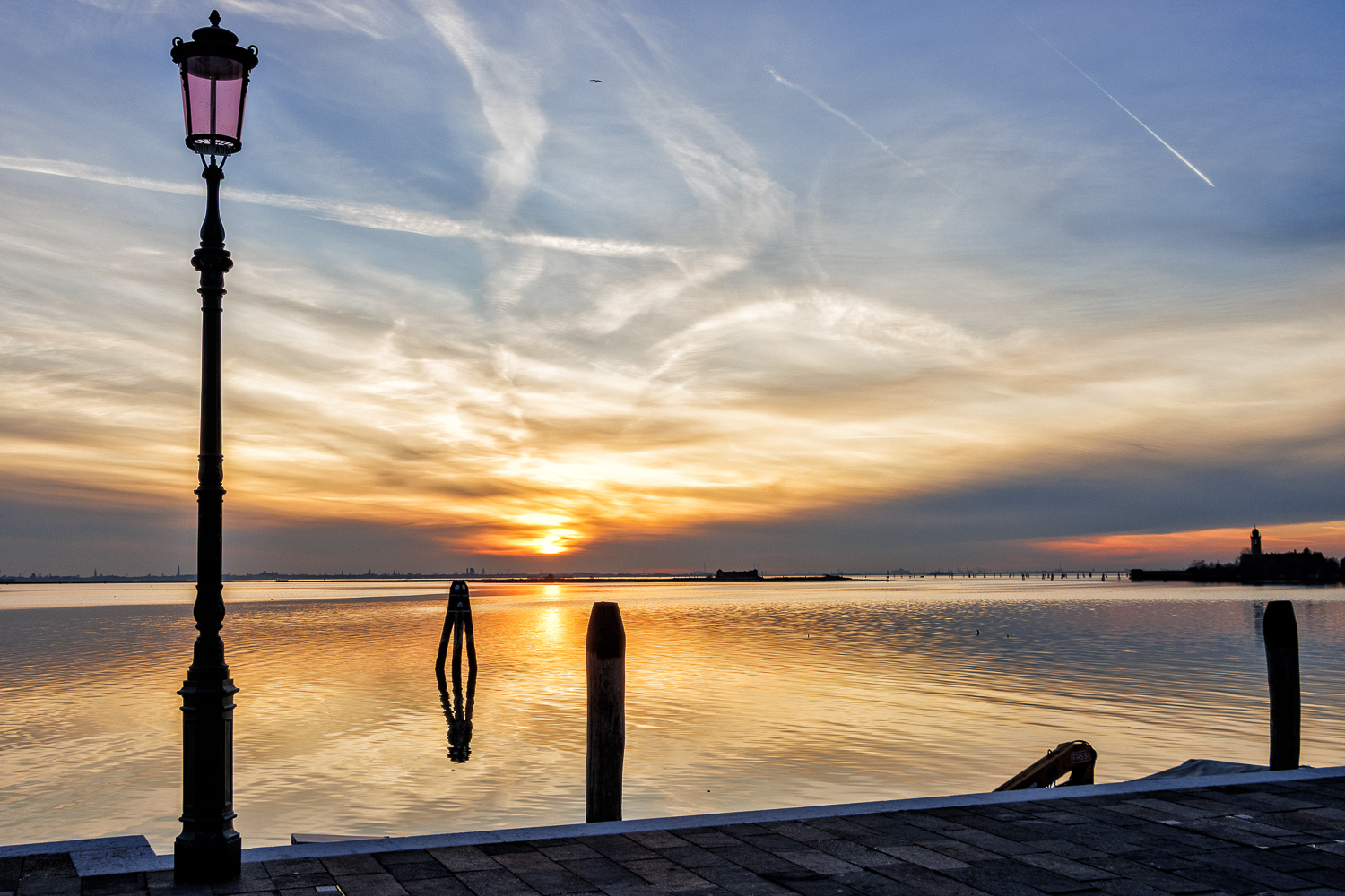 Sunset in the lagoon