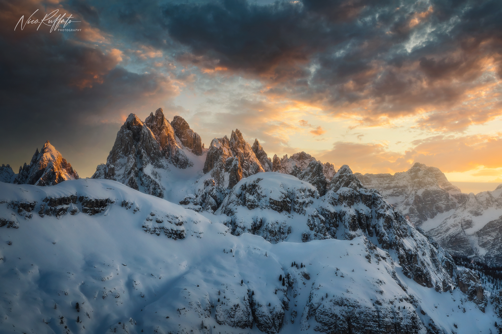 I Cadini al tramonto