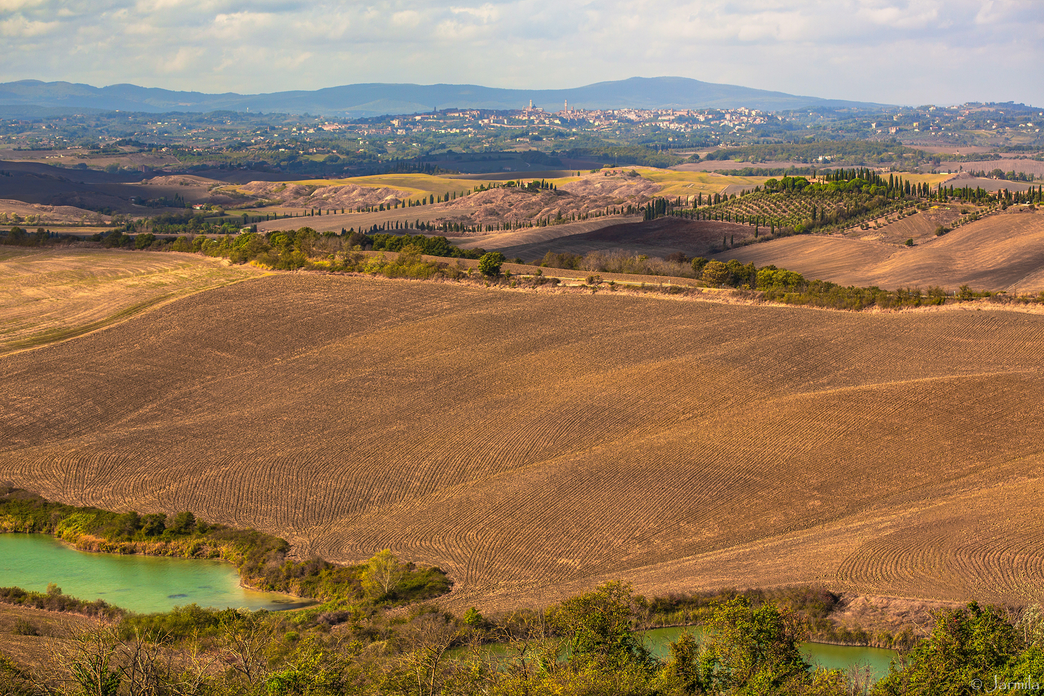 vista panoramica sulle Crete senesi
