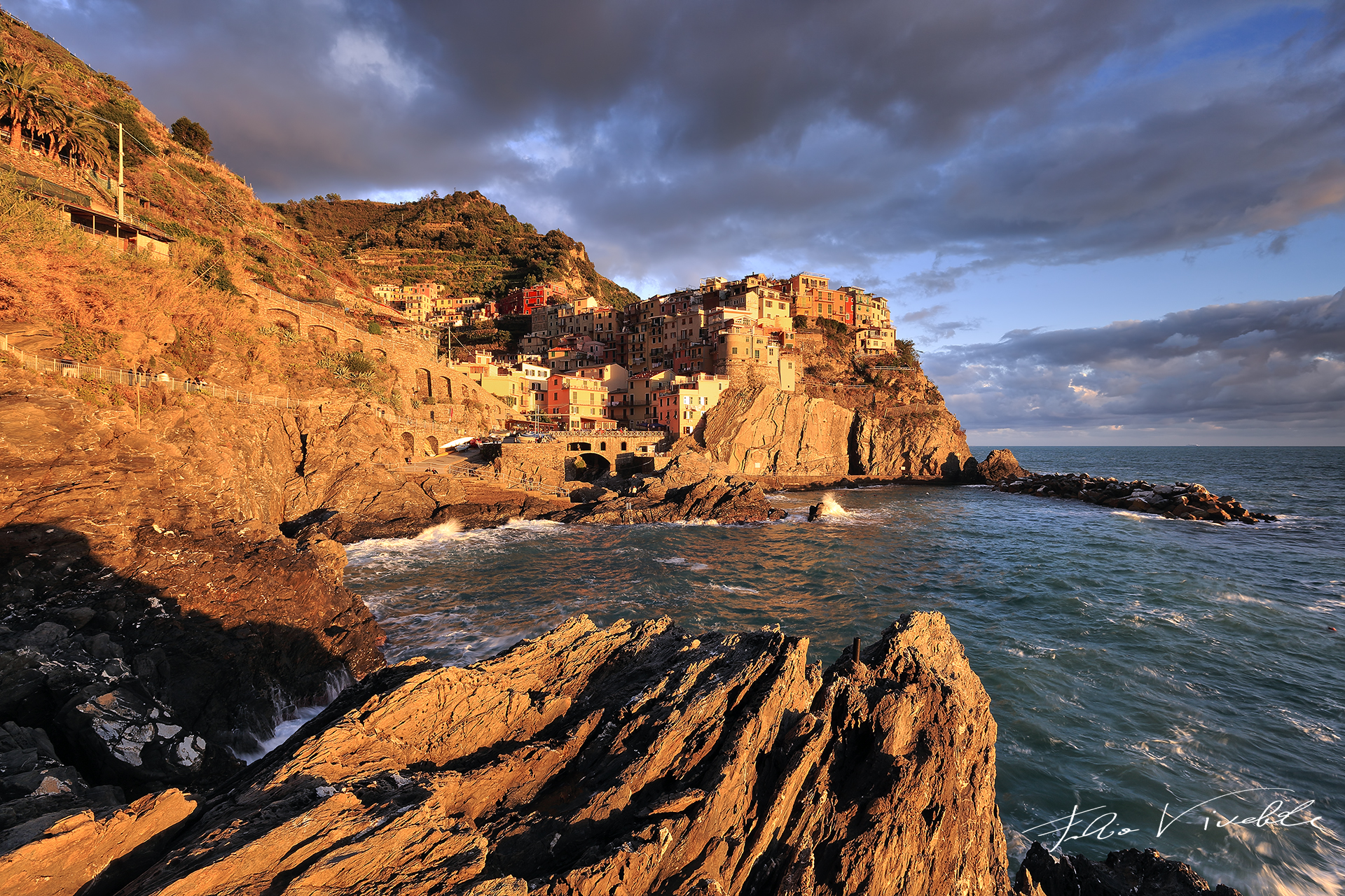 Manarola al tramonto