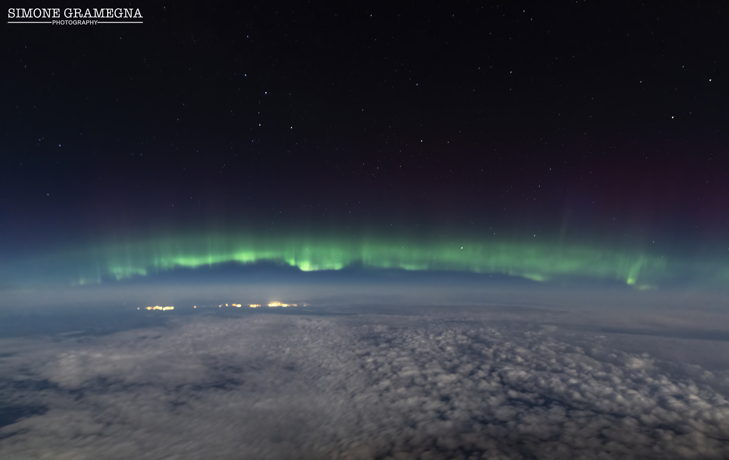 Northern Lights in flight