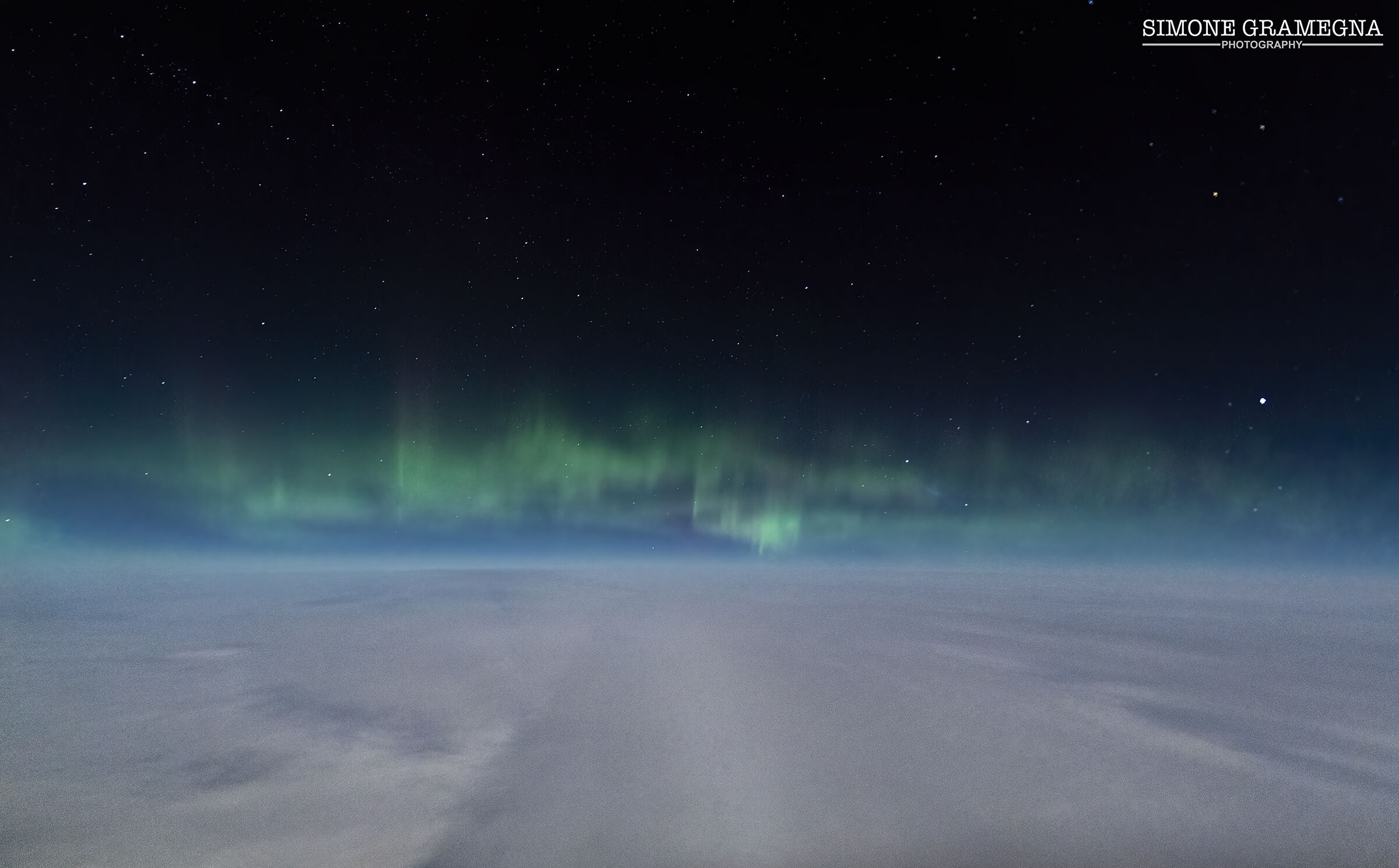 Northern Lights in flight