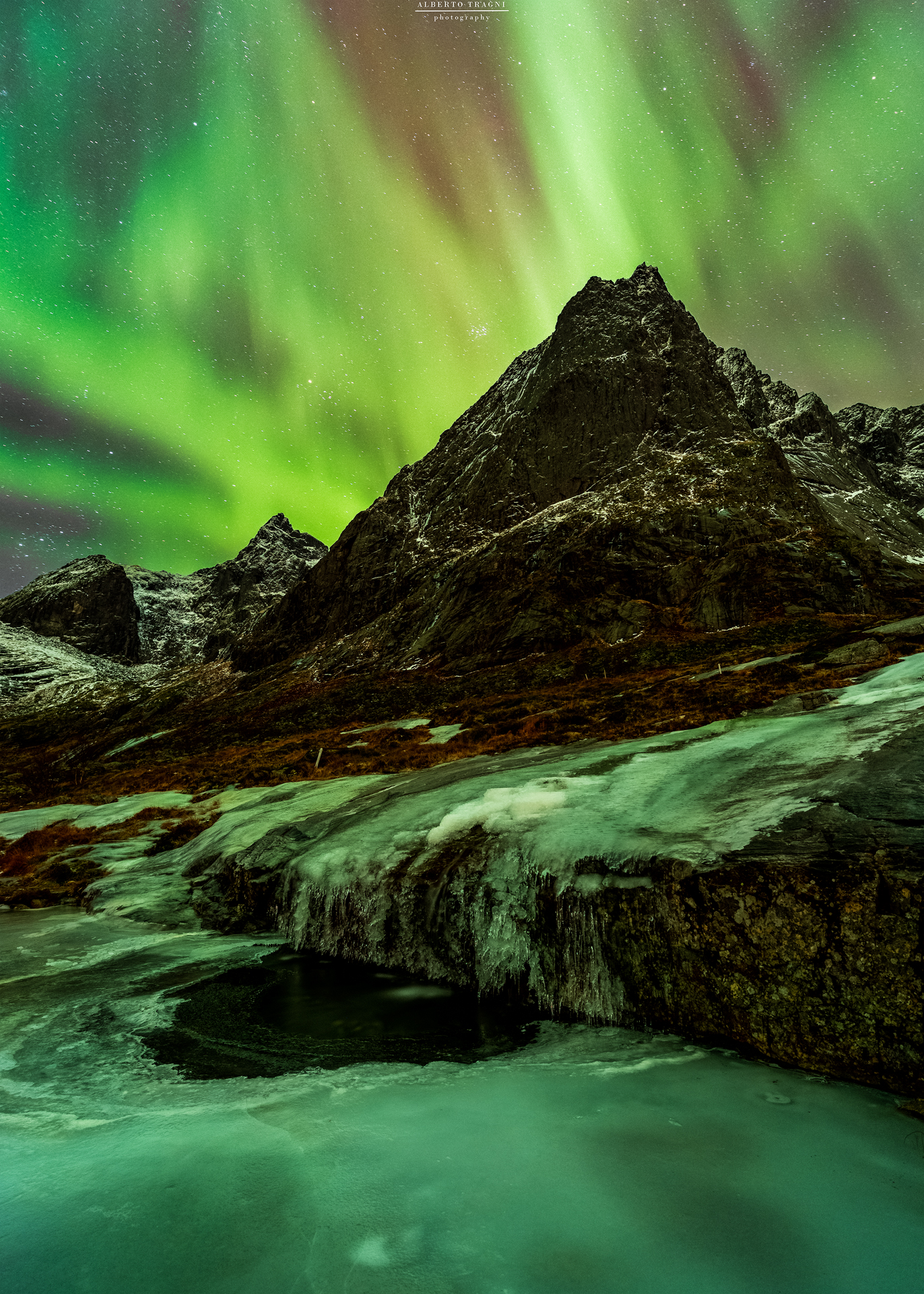The frozen waterfall