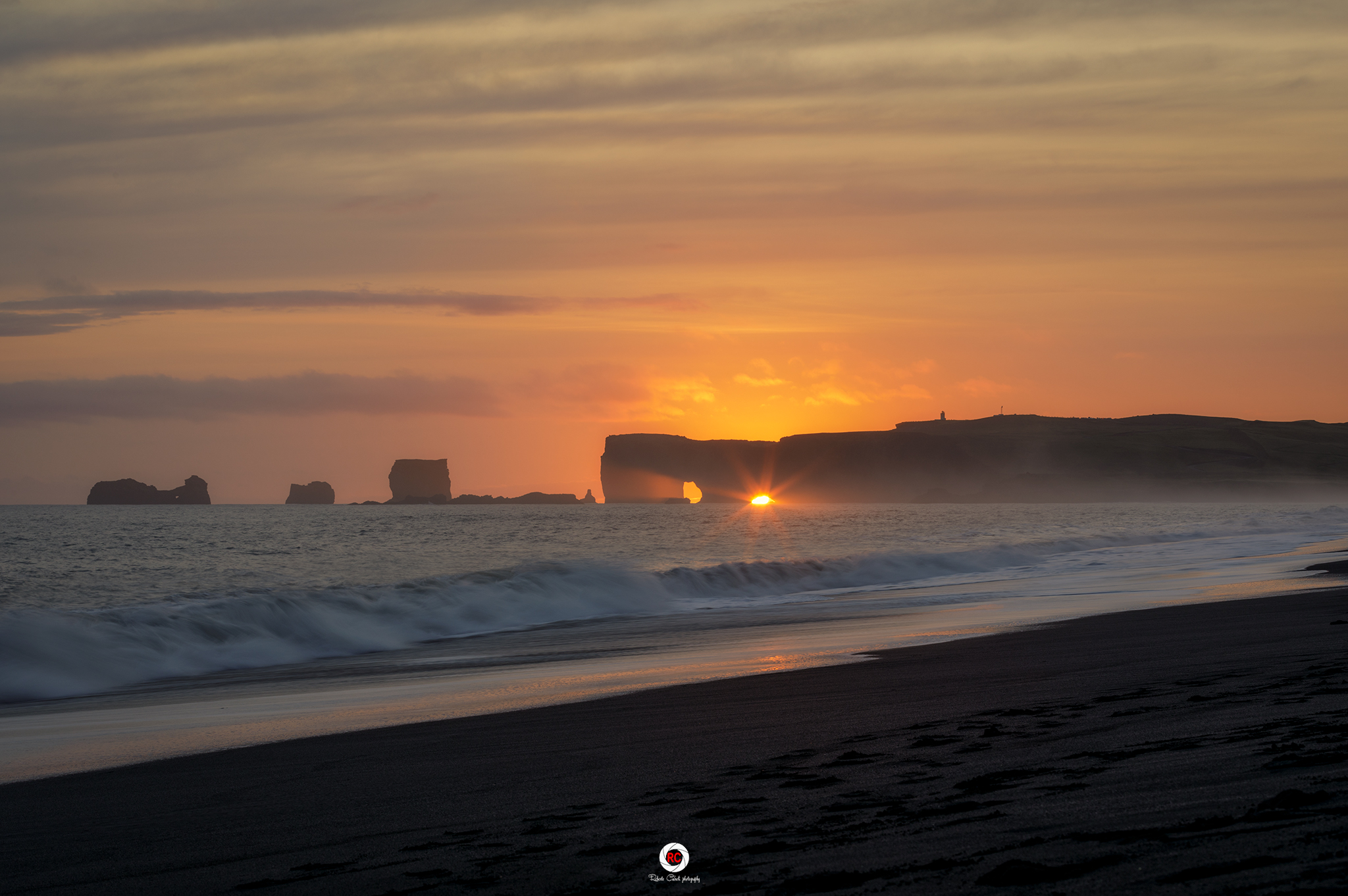 Sunset in Reynisfjara