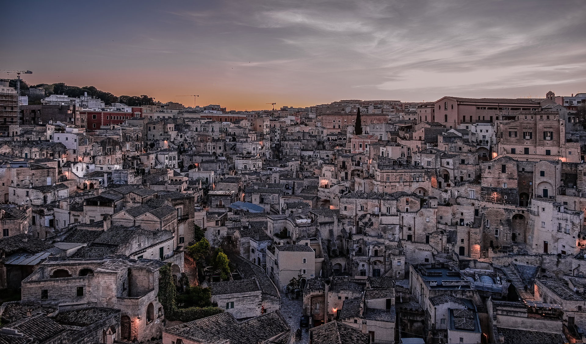 SUNSET IN THE SASSI OF MATERA