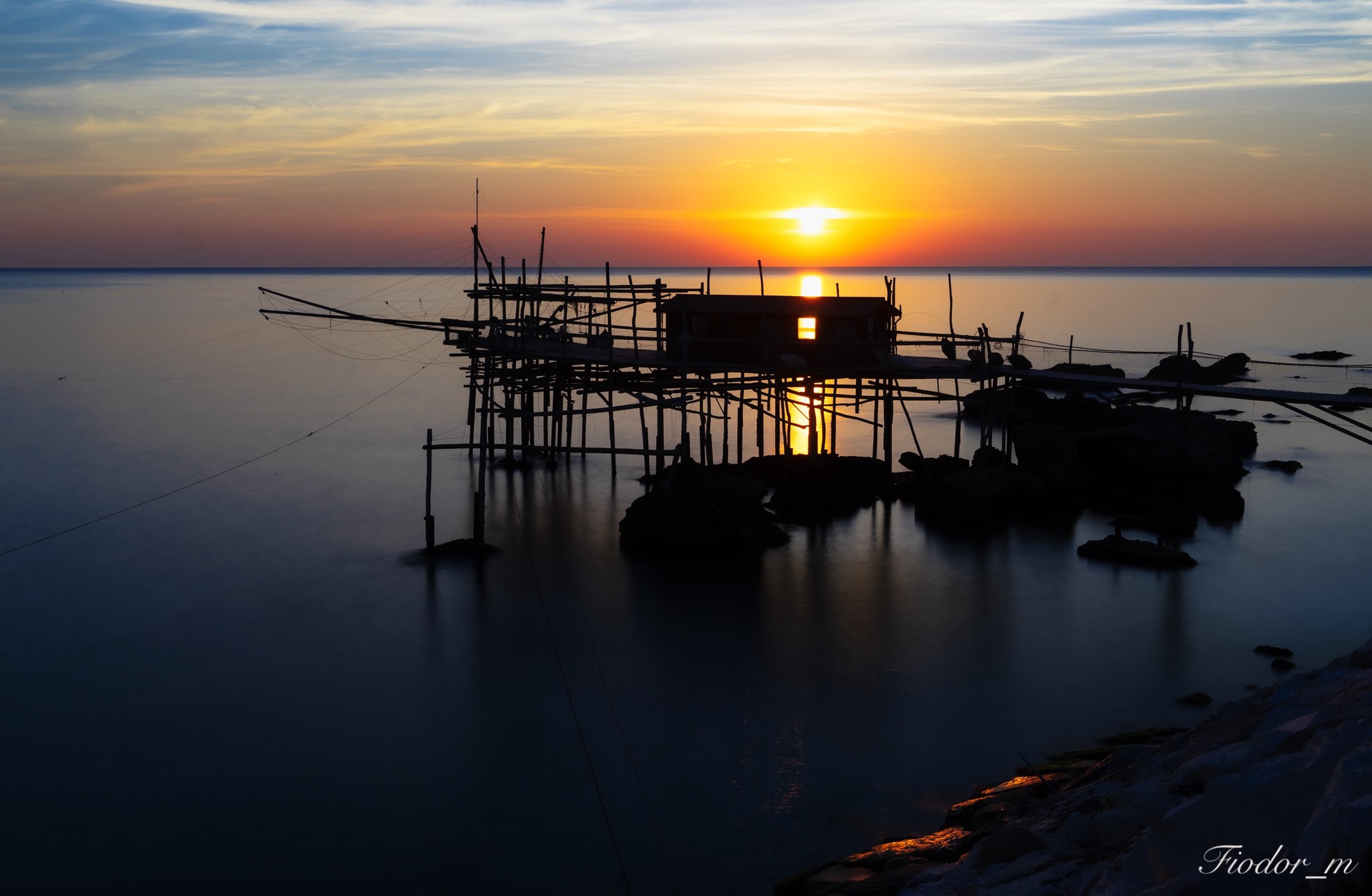 Trabucco at sunrise