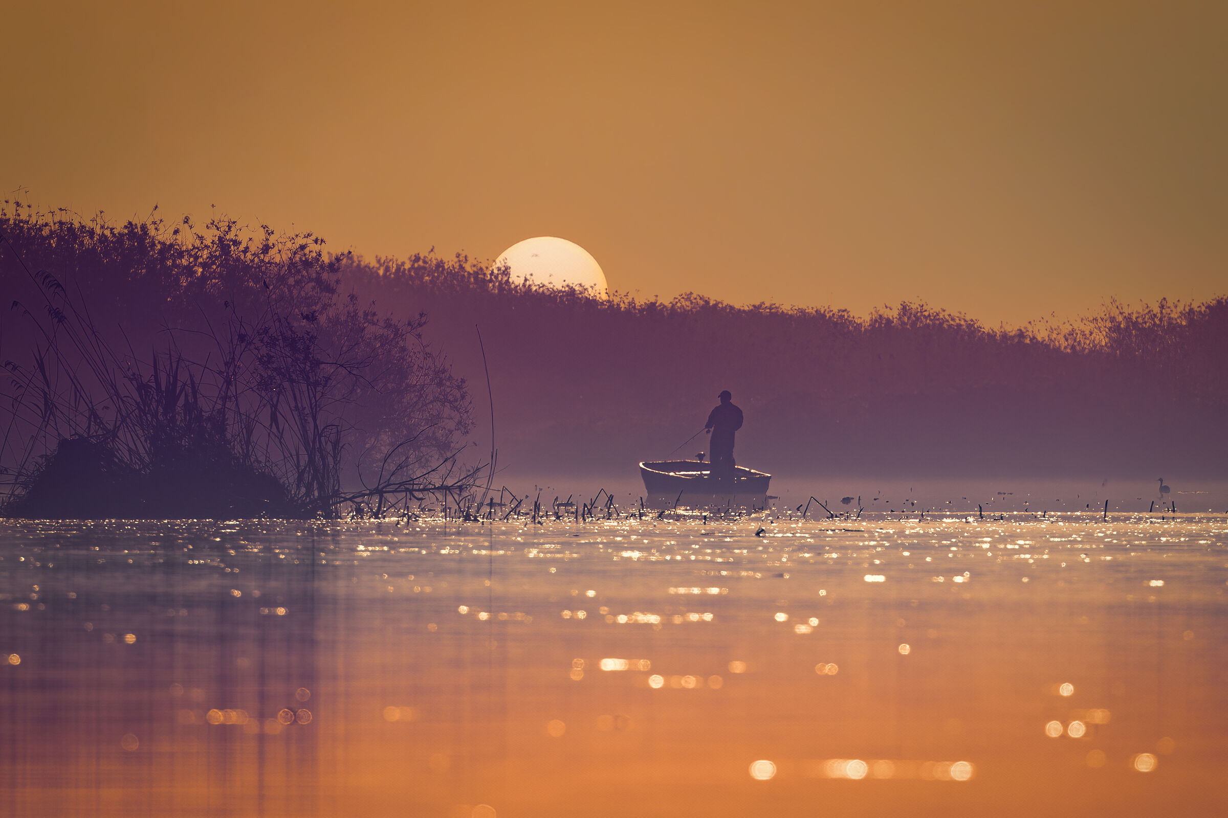 Sunrise over the lake