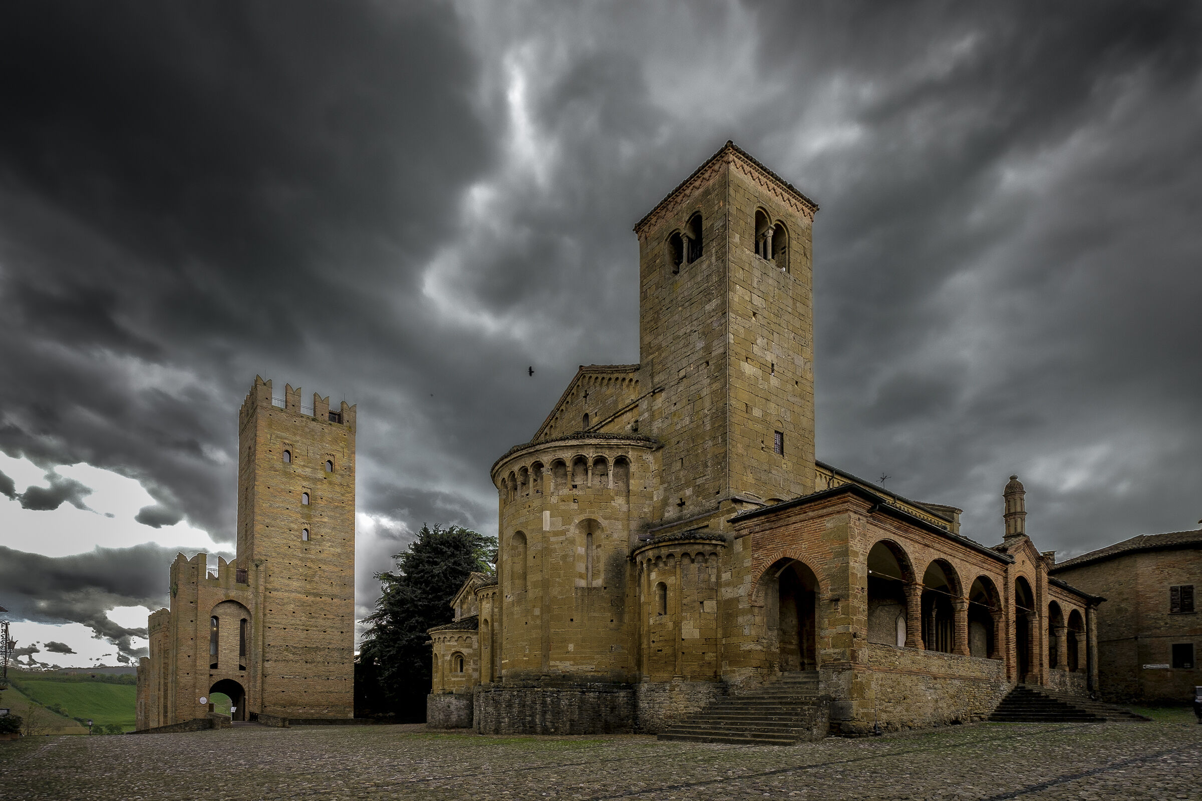 Castell'Arquato just before the storm